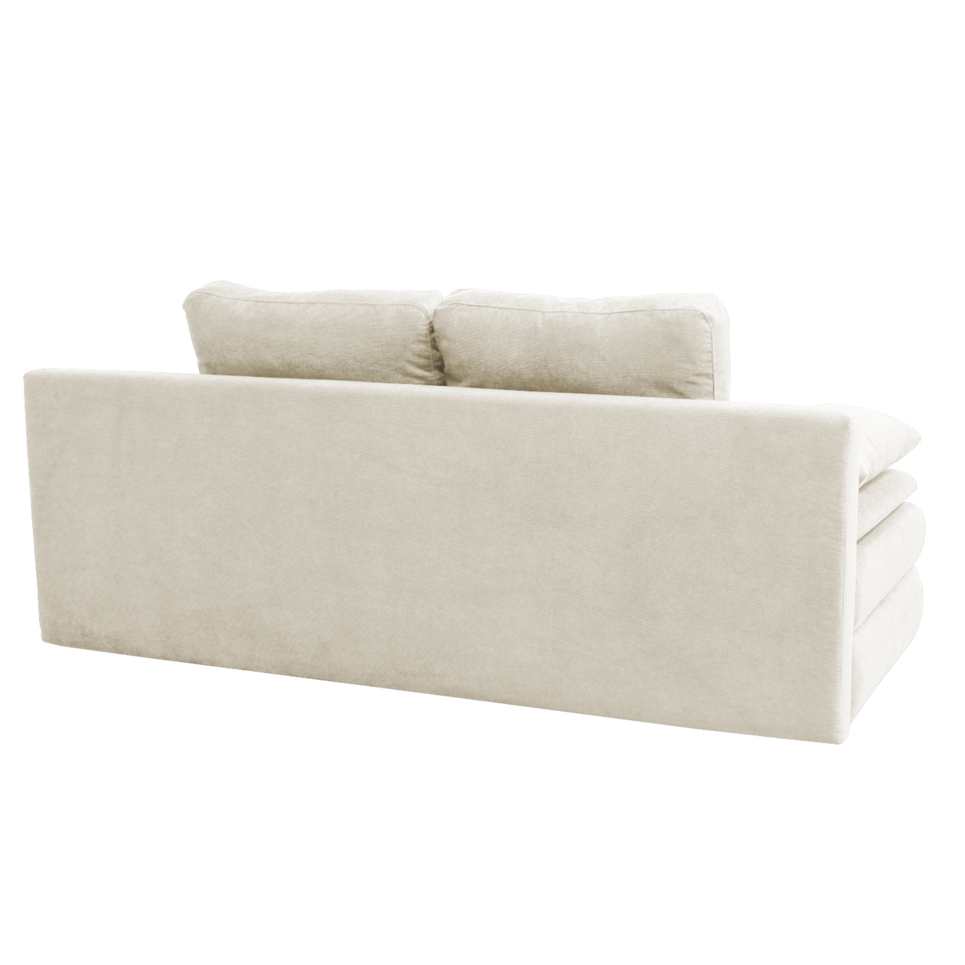 Schlafsofa - creme - mit Staukasten - 202 cm
