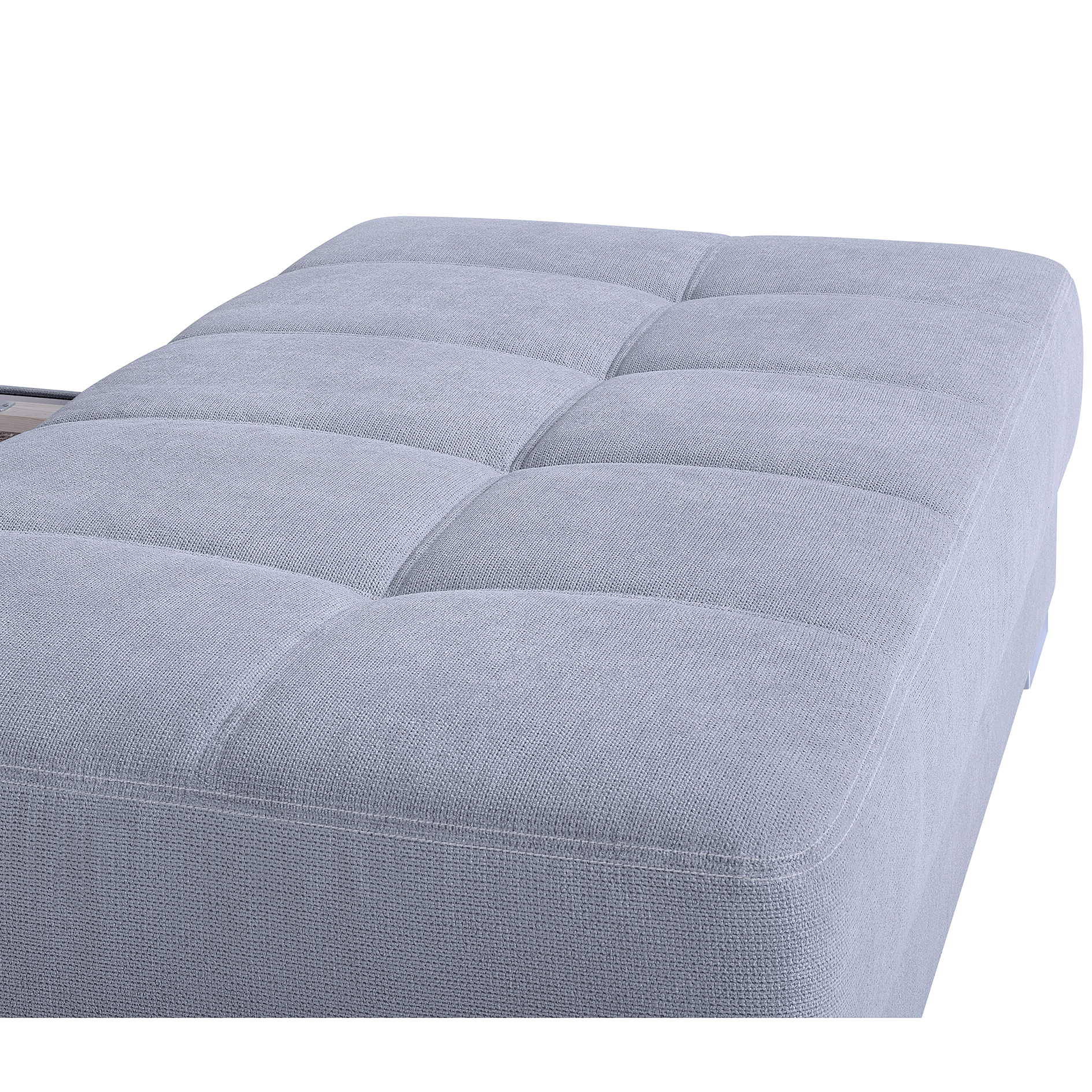 Schlafsofa - grau - mit Staukasten - Dauerschläfer