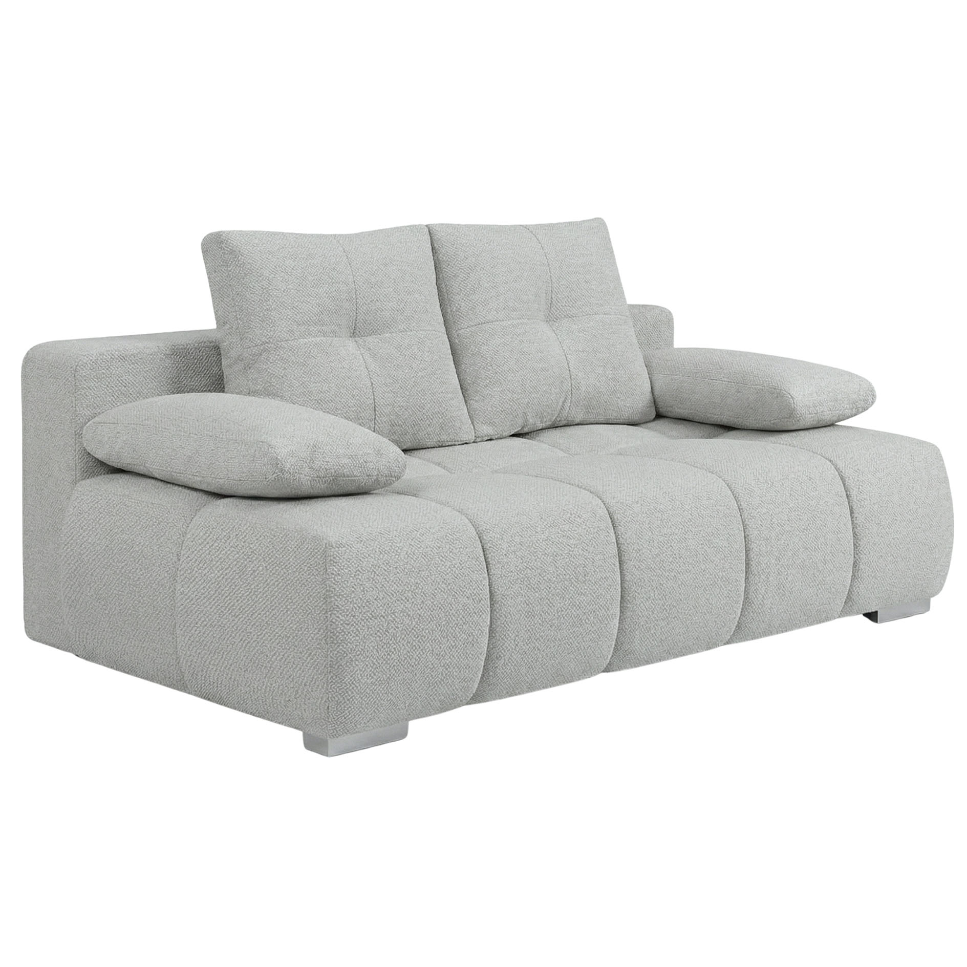 Schlafsofa - grey - Boxspringfederung - inkluisve Kissen