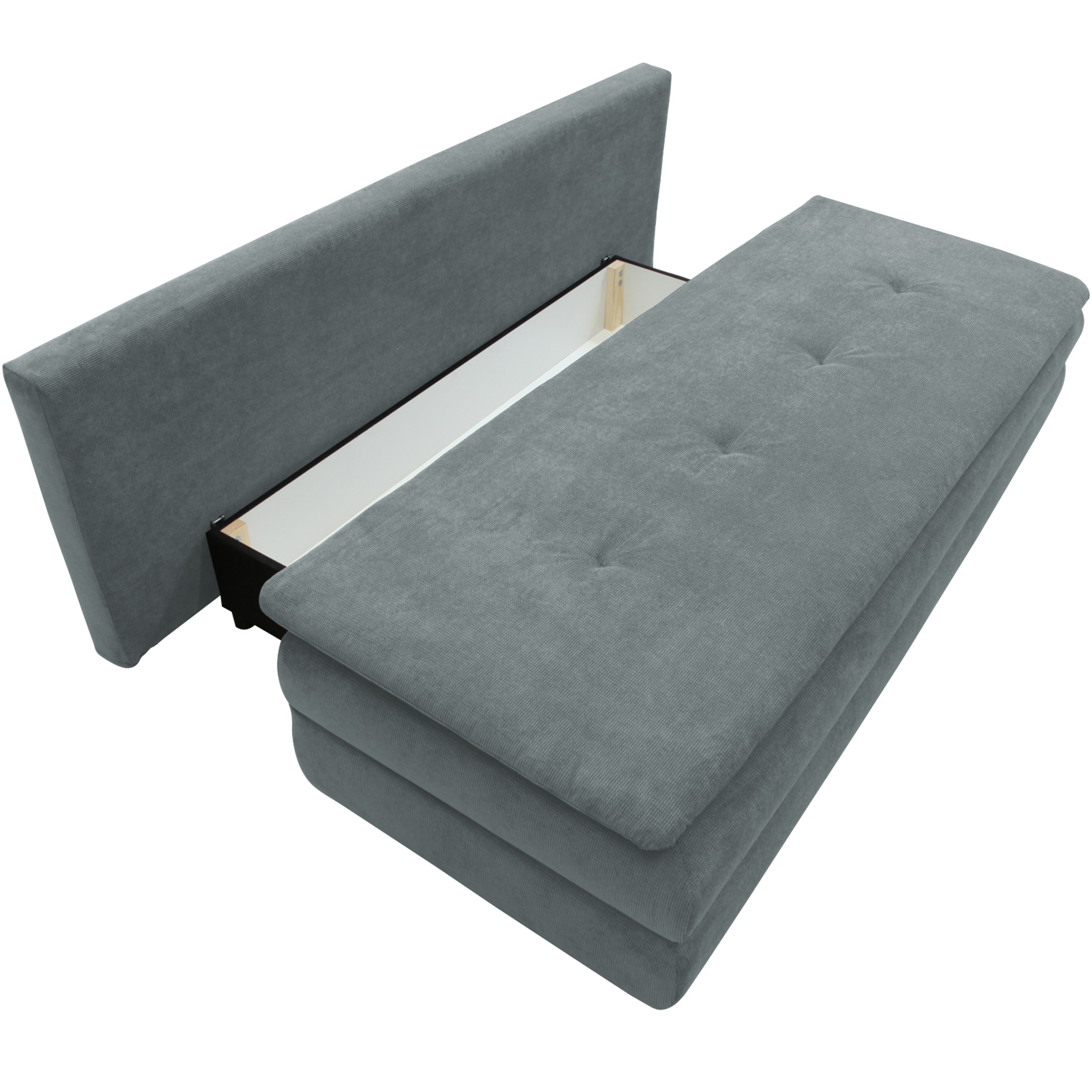 Schlafsofa - türkis - mit Staukasten - 202 cm