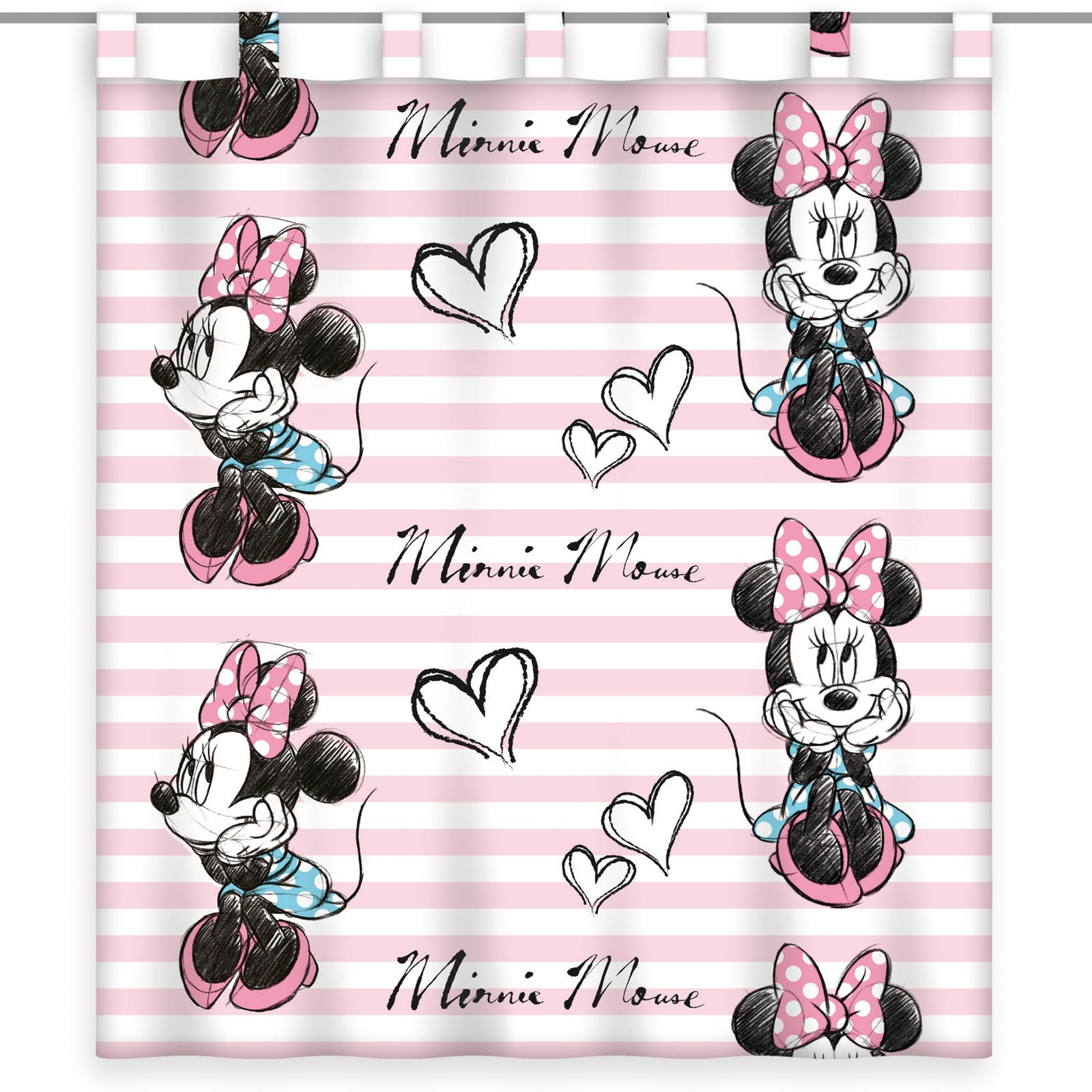 Schlaufenschal MINNIE MOUSE - rosa - 140x160 cm