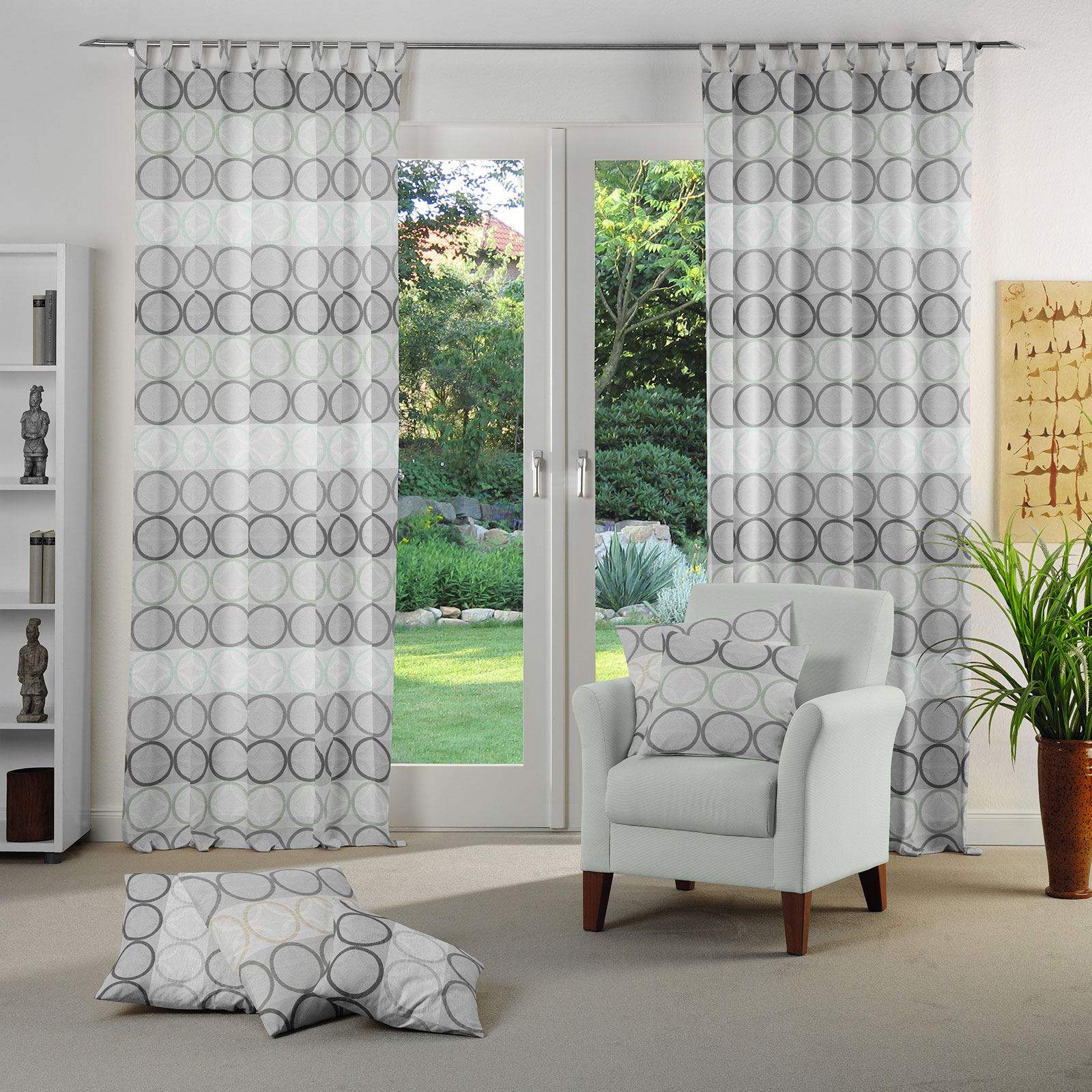 Schlaufenschal ZIRBELLO - mint - 245x132 cm