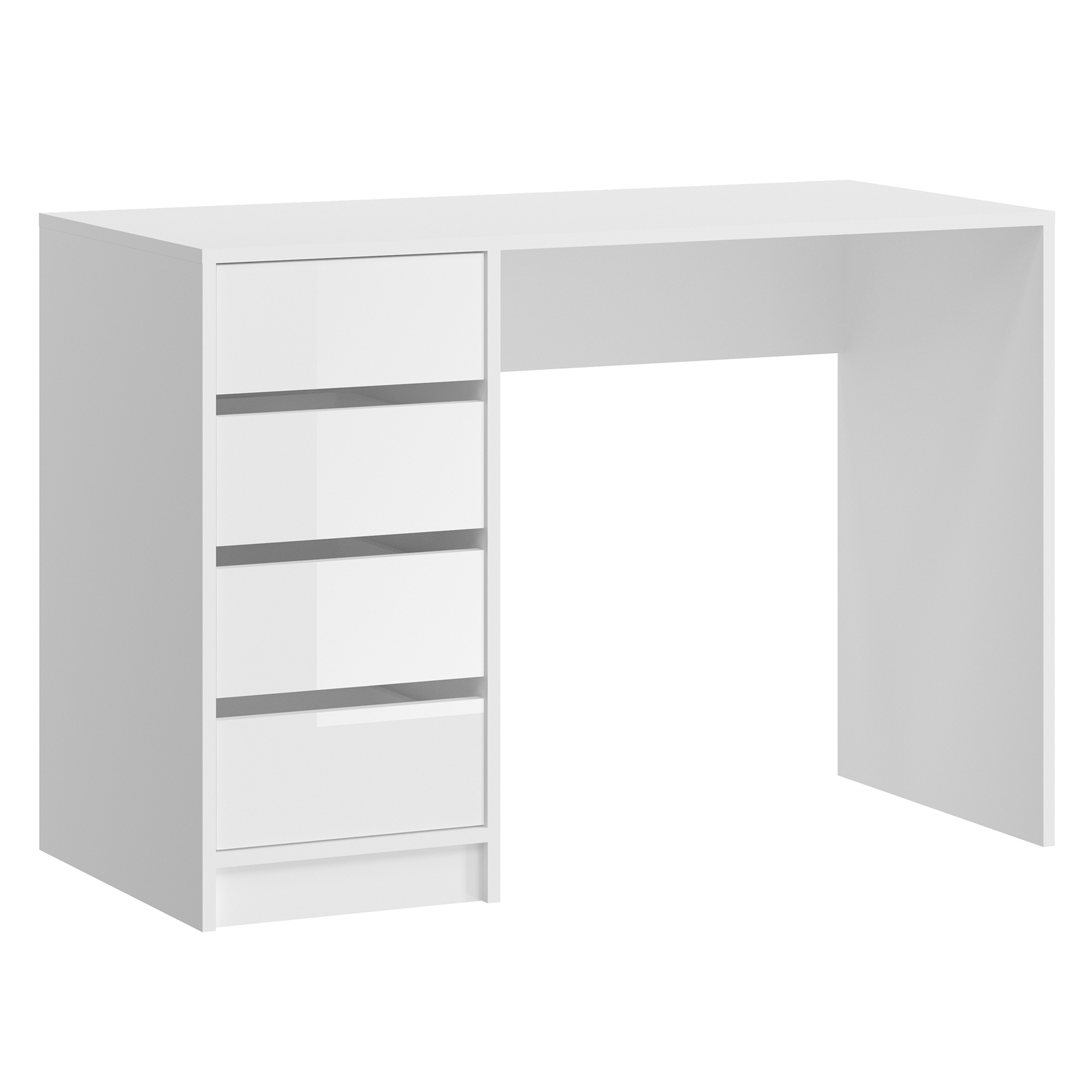 Schminktisch/Schreibtisch EMMA - weiß Hochglanz - 110 cm