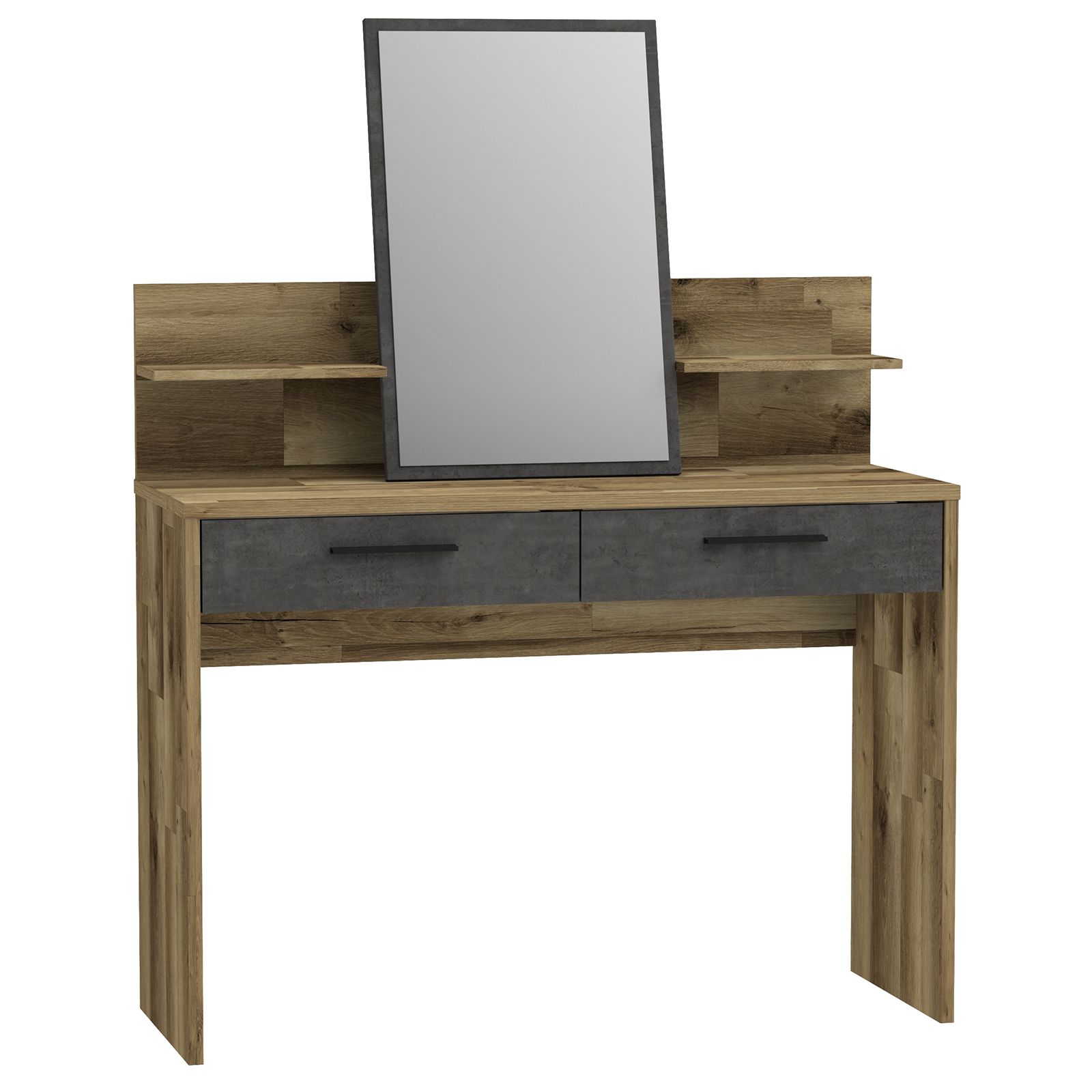 Schminktisch - Stabeiche - Betonoptik - 115 cm
