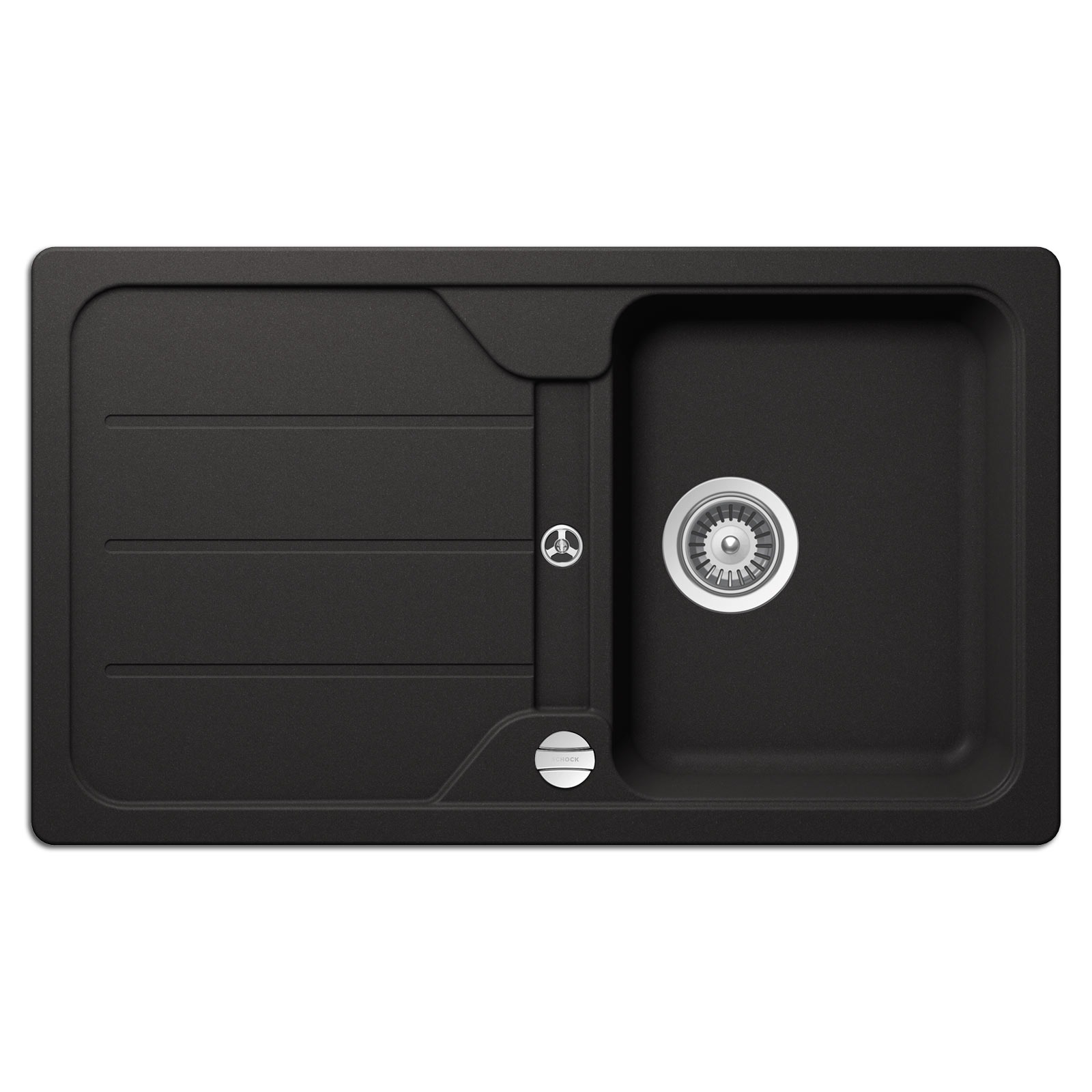 SCHOCK Einbauspüle CRISTALITE FORMHAUS D-100 - Nero - 86x50 cm