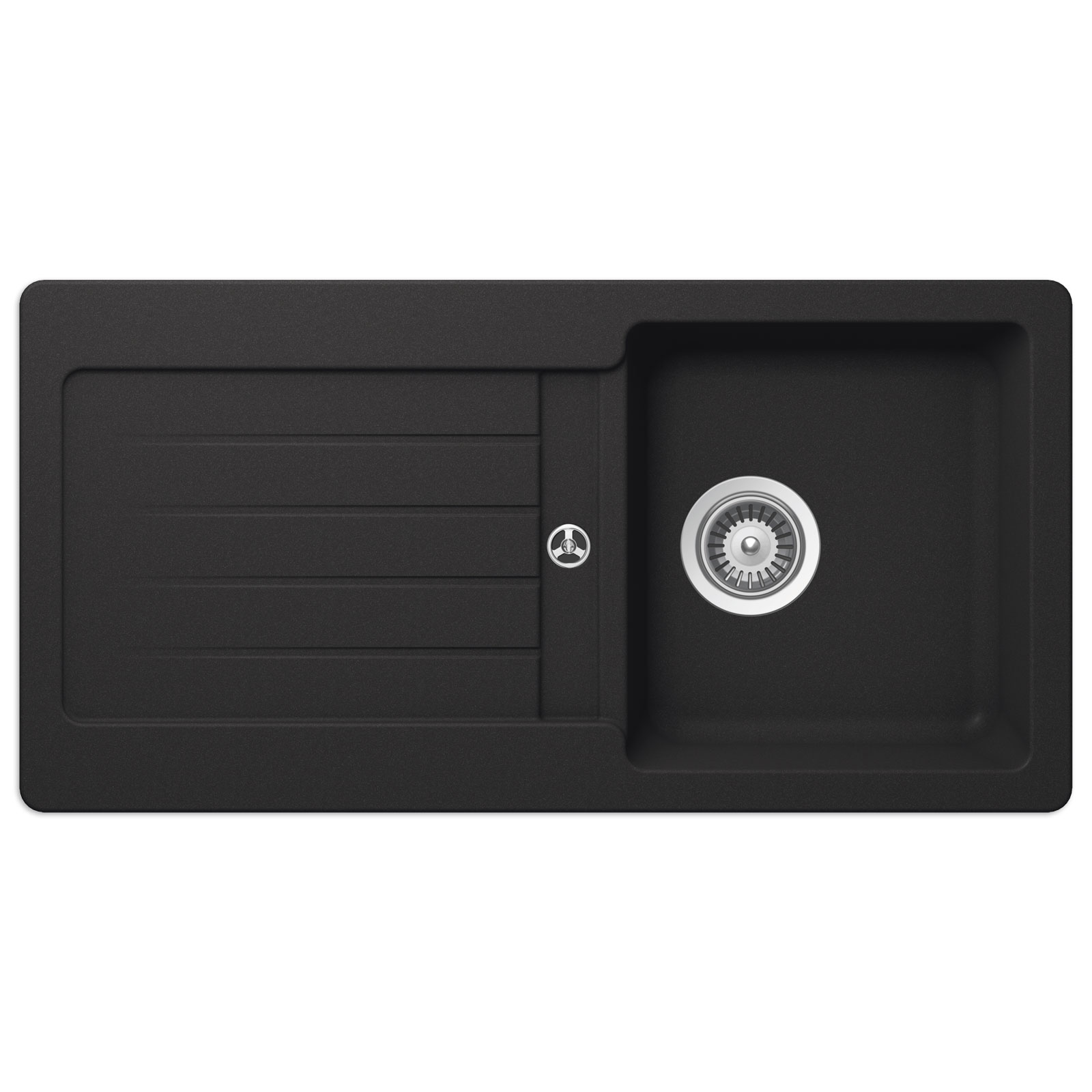 SCHOCK Einbauspüle CRISTALITE TYPOS D-100S - Onyx - 86x43,5 cm