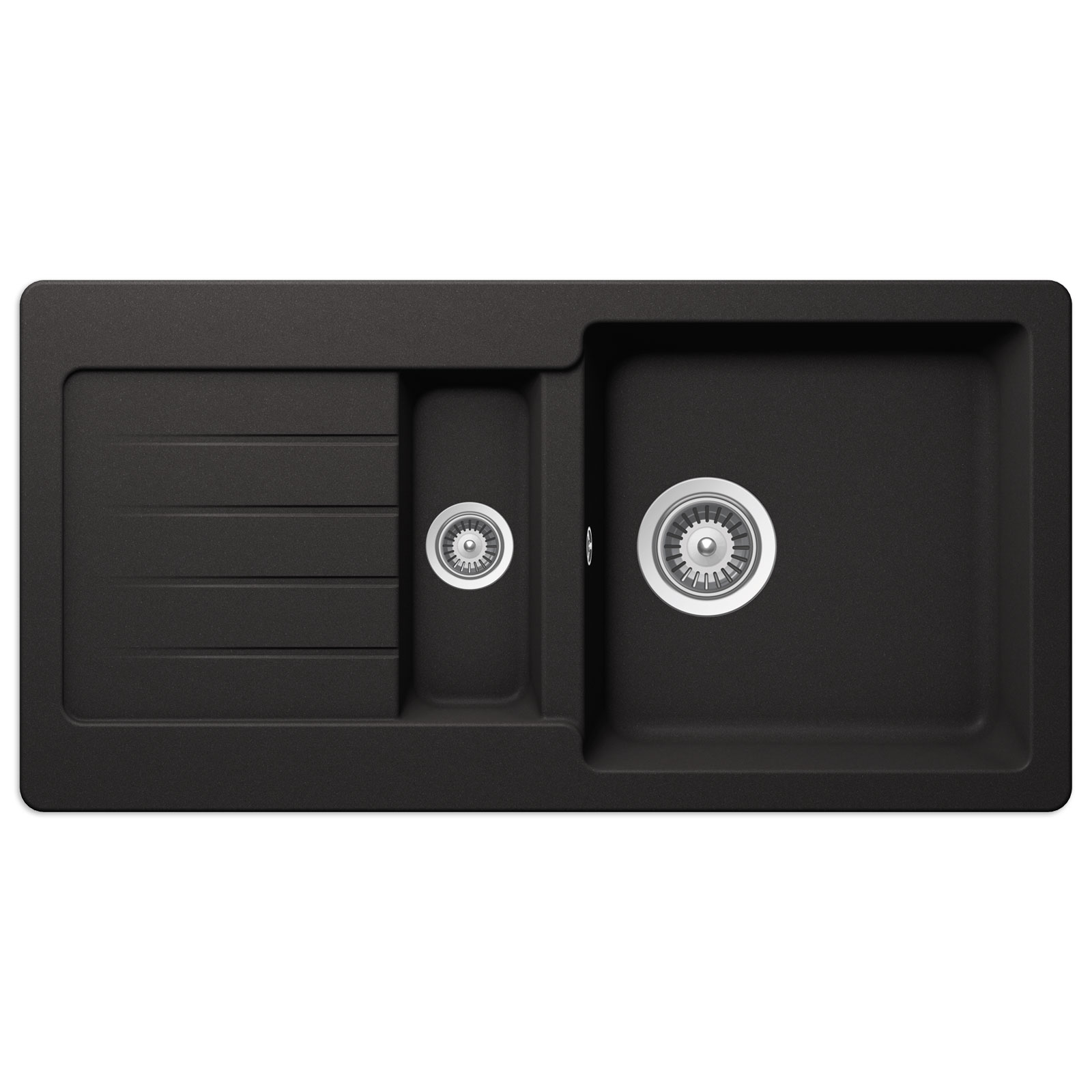 SCHOCK Einbauspüle CRISTALITE TYPOS D-150S - Nero - 86x43,5 cm