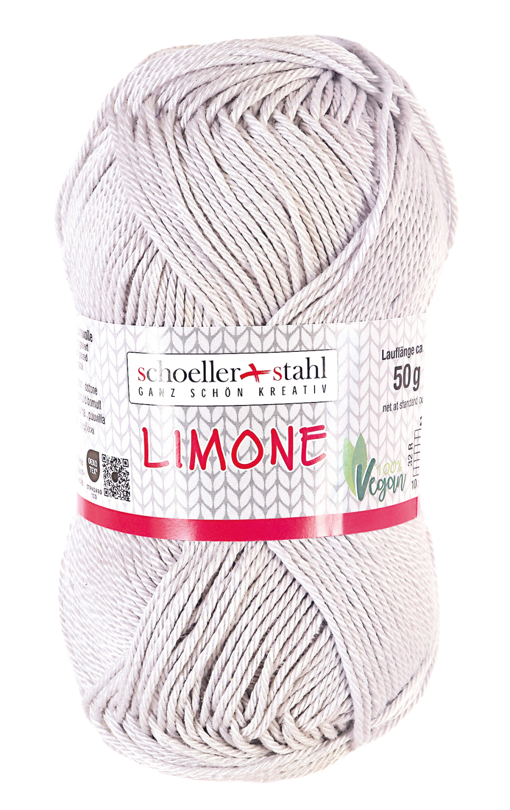 Schoeller und Stahl Baumwollgarn LIMONE - hellgrau - 50g