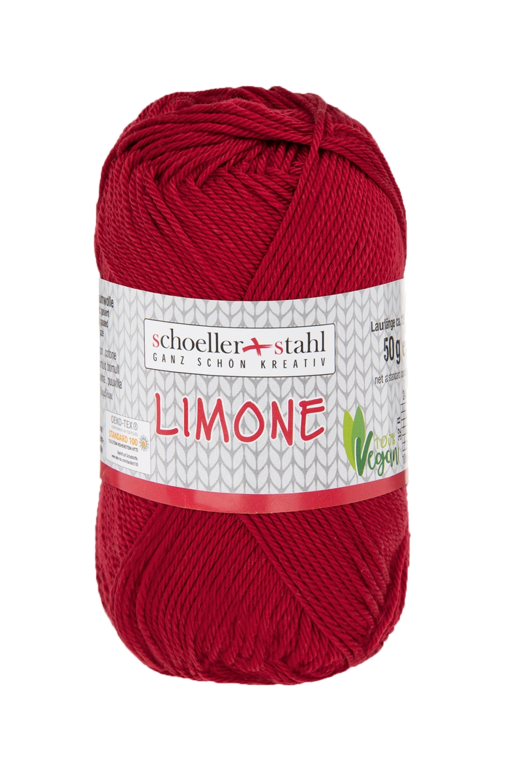 Schoeller und Stahl Baumwollgarn LIMONE - rubin - 50g