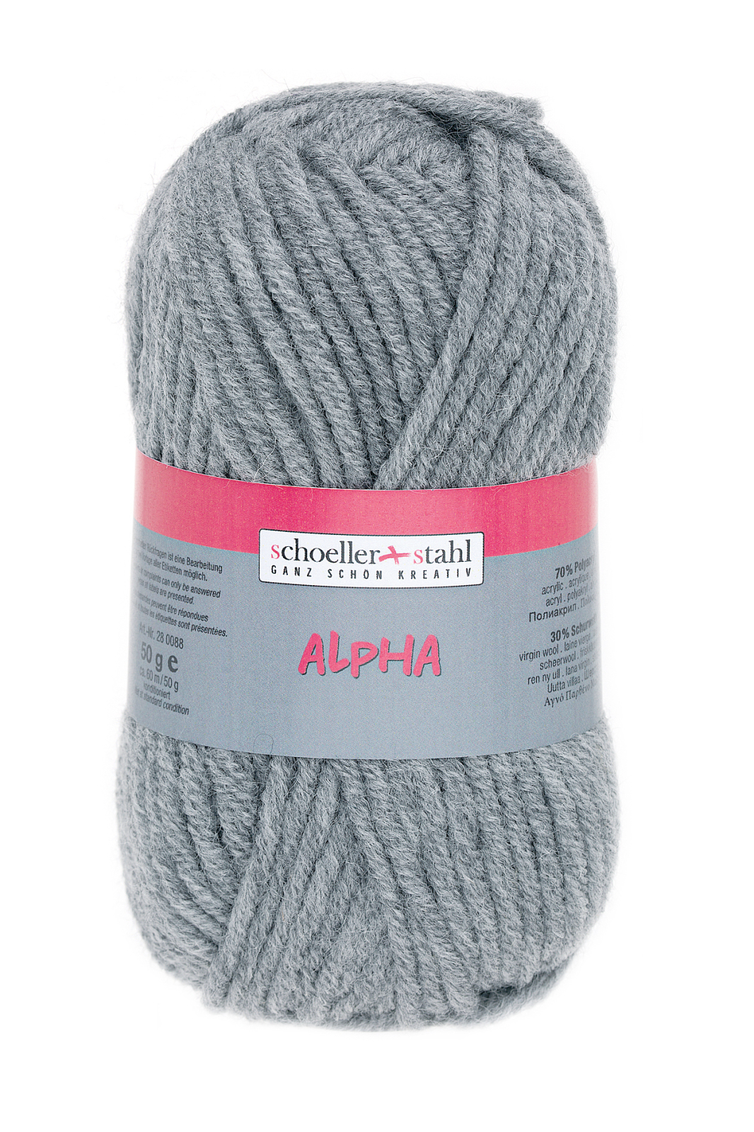 Schoeller und Stahl Garn ALPHA - grau meliert - 50g