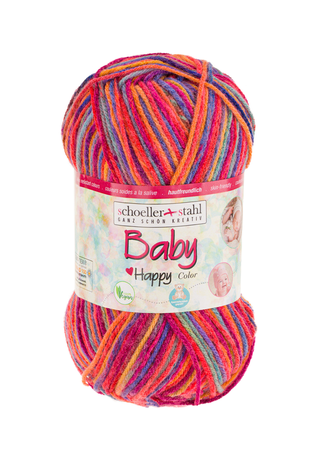 Schoeller und Stahl Garn BABY HAPPY COLOR - lampion - 50g