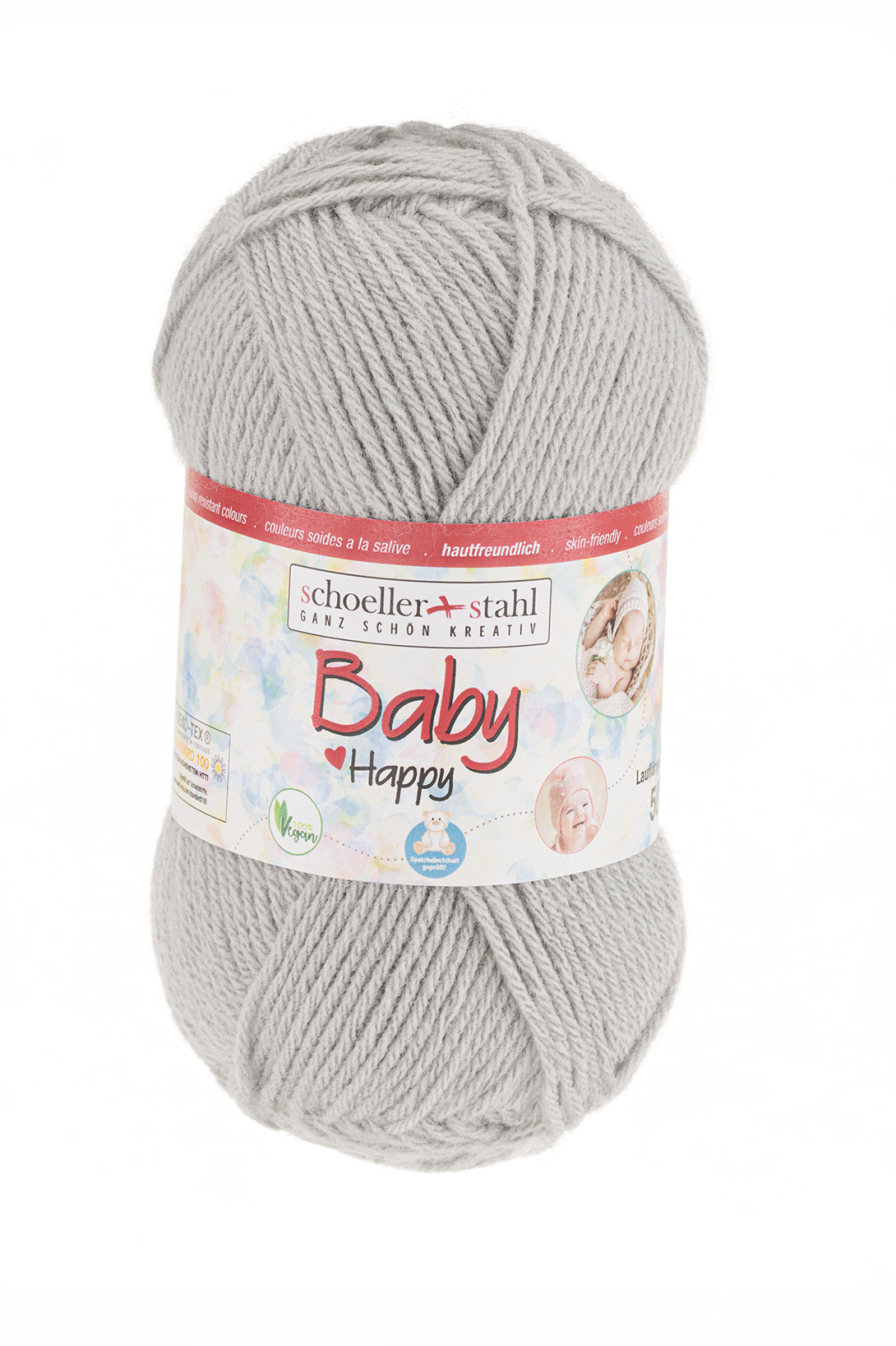 Schoeller und Stahl Garn BABY HAPPY - hellgrau - 50g