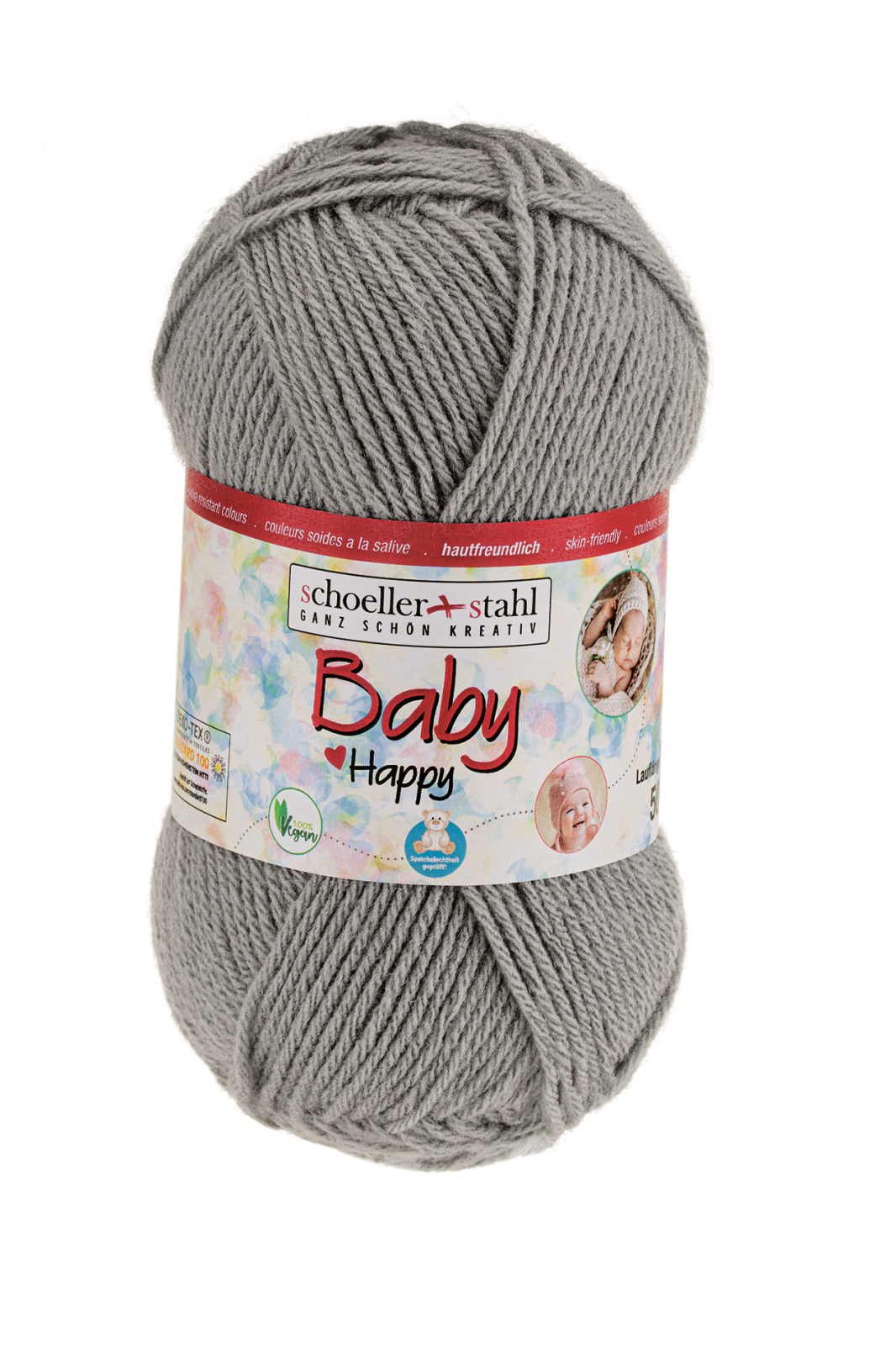 Schoeller und Stahl Garn BABY HAPPY - mittelgrau - 50g