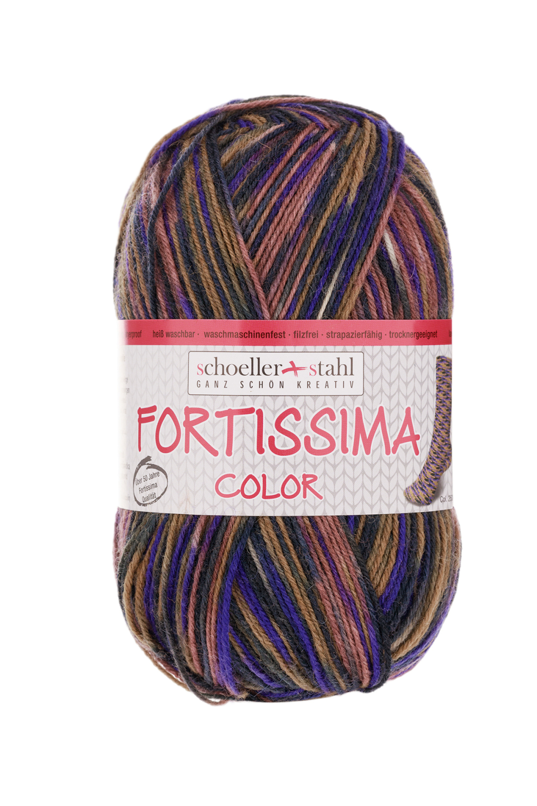 Schoeller und Stahl Garn FORTISSIMA - borke - 4-fach color - 100g