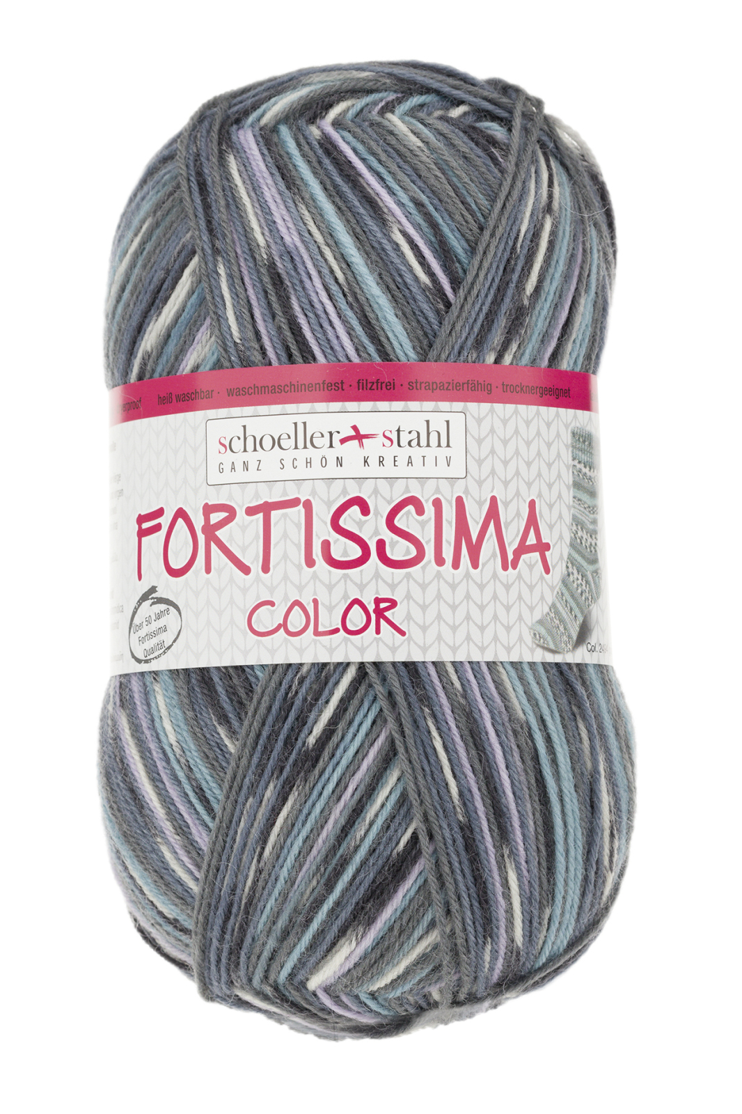 Schoeller und Stahl Garn FORTISSIMA - grau - 4-fach color - 100g