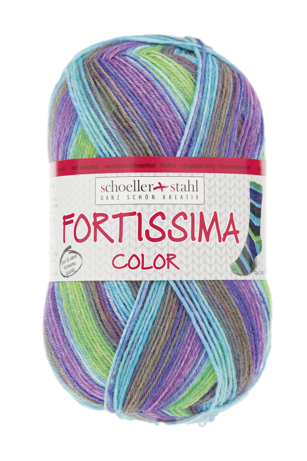 Schoeller und Stahl Garn FORTISSIMA - kiwi - 4-fach color - 100g