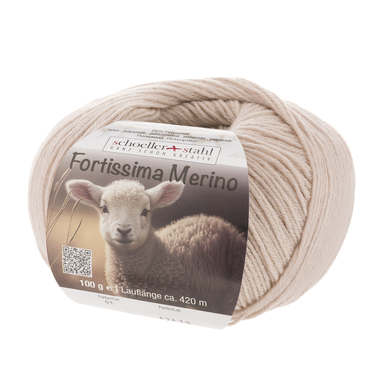 Schoeller und Stahl Garn FORTISSIMA MERINO - beige - 100g