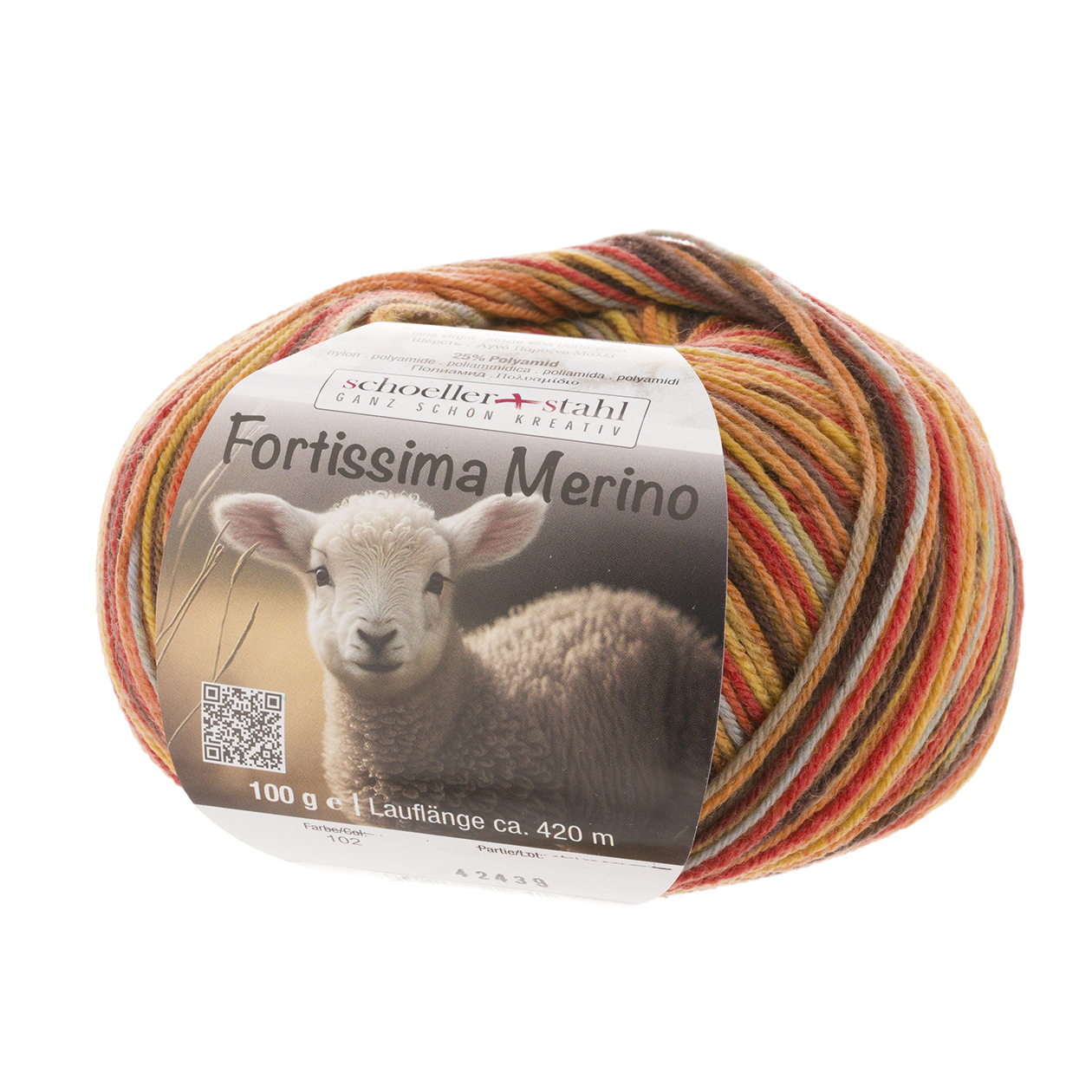 Schoeller und Stahl Garn FORTISSIMA MERINO - herbst - 100g