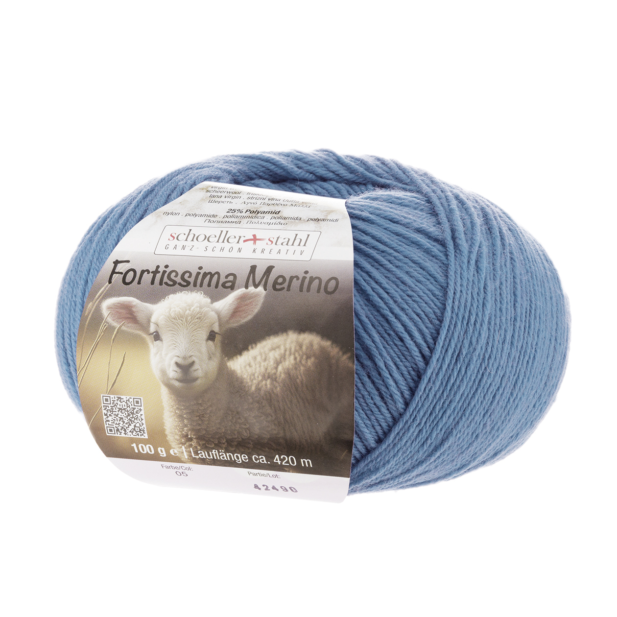 Schoeller und Stahl Garn FORTISSIMA MERINO - jeans - 100g