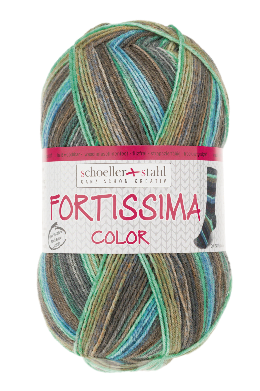 Schoeller und Stahl Garn FORTISSIMA - pflaume - 4-fach color - 100g