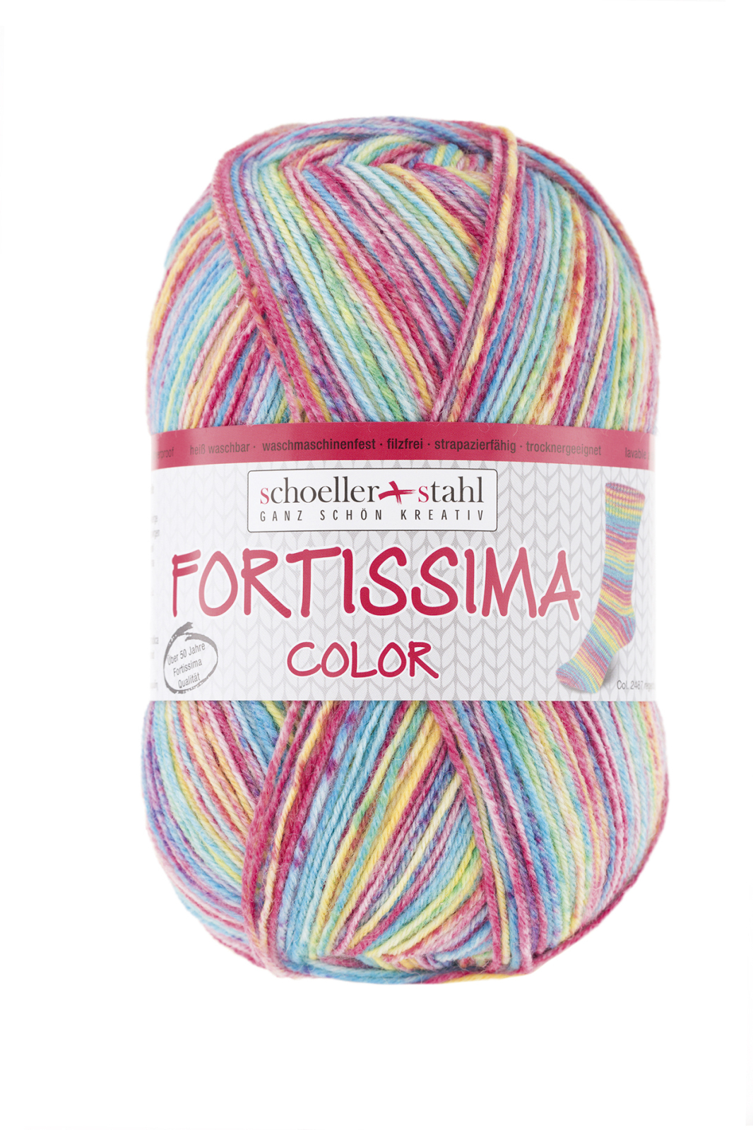Schoeller und Stahl Garn FORTISSIMA - regenbogen - 4-fach color - 100g