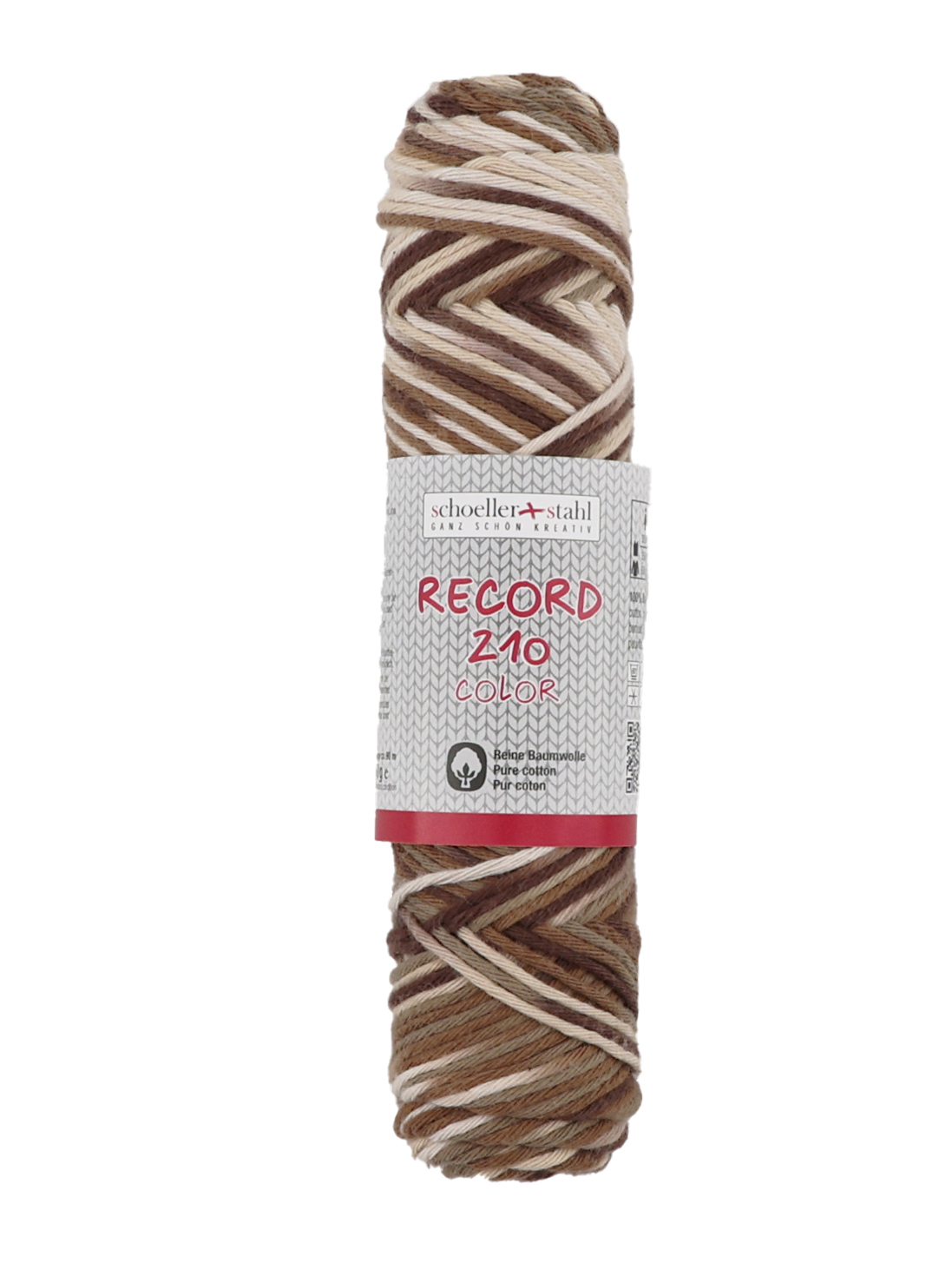 Schoeller und Stahl Häkelgarn RECORD 210 COLOR - cappuccino - Baumwolle - 50g