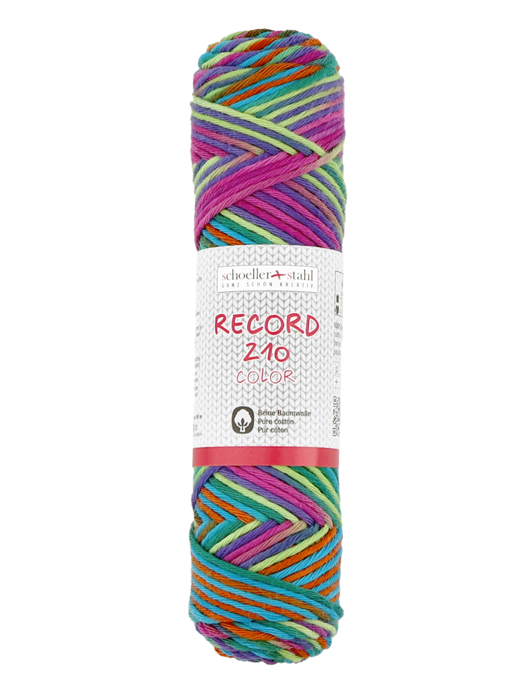 Schoeller und Stahl Häkelgarn RECORD 210 COLOR - gras-pink - Baumwolle - 50g