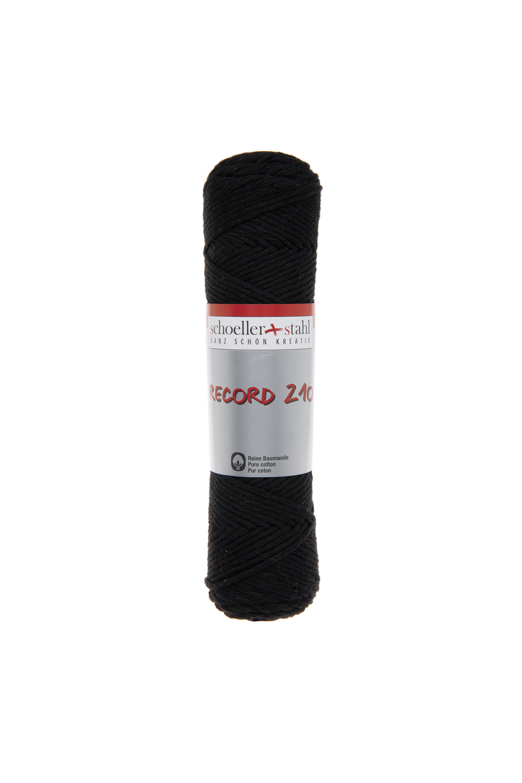 Schoeller und Stahl Häkelgarn RECORD 210 - schwarz - Baumwolle - 50g