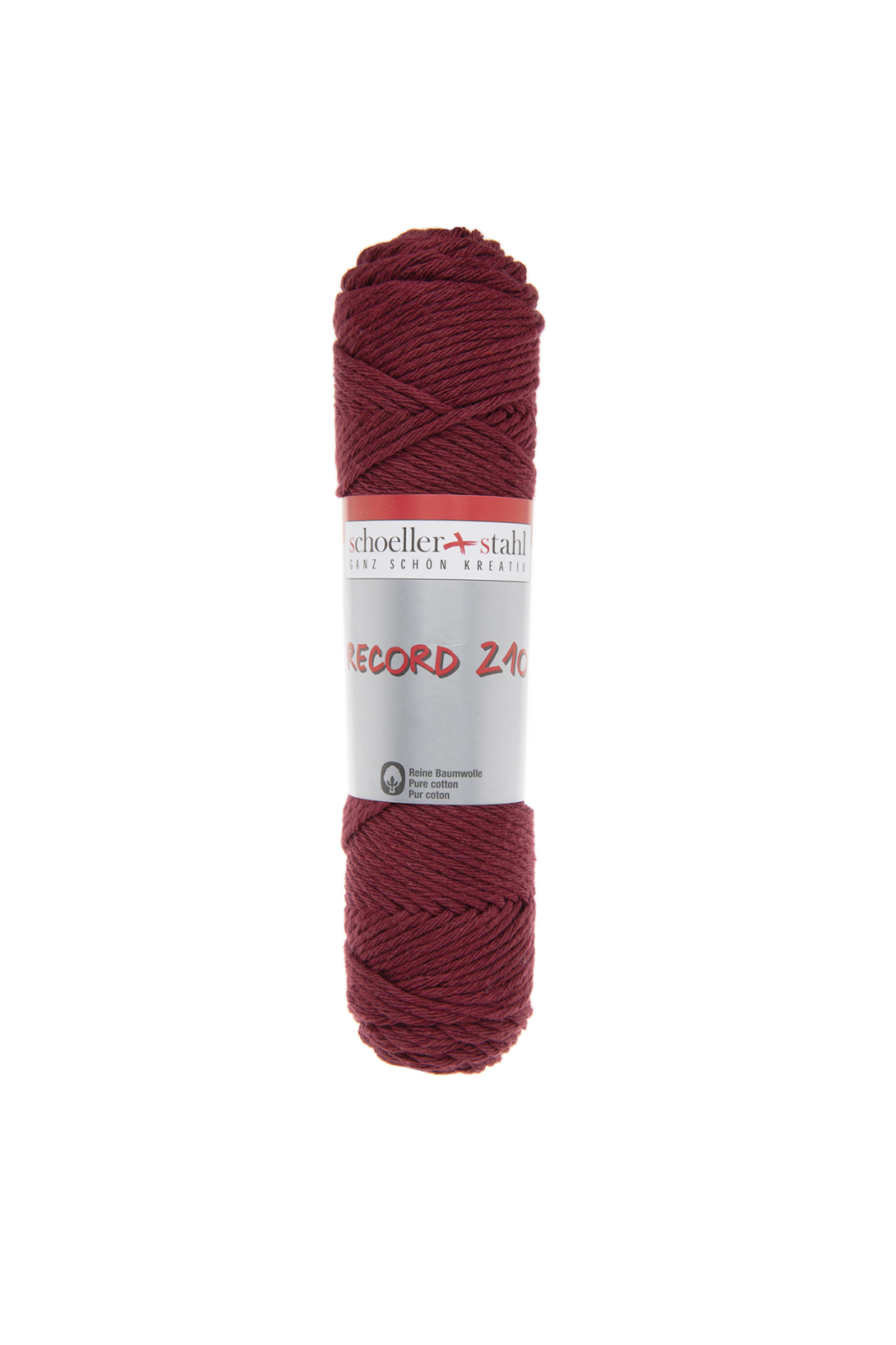 Schoeller und Stahl Häkelgarn RECORD 210 - weinrot - Baumwolle - 50g