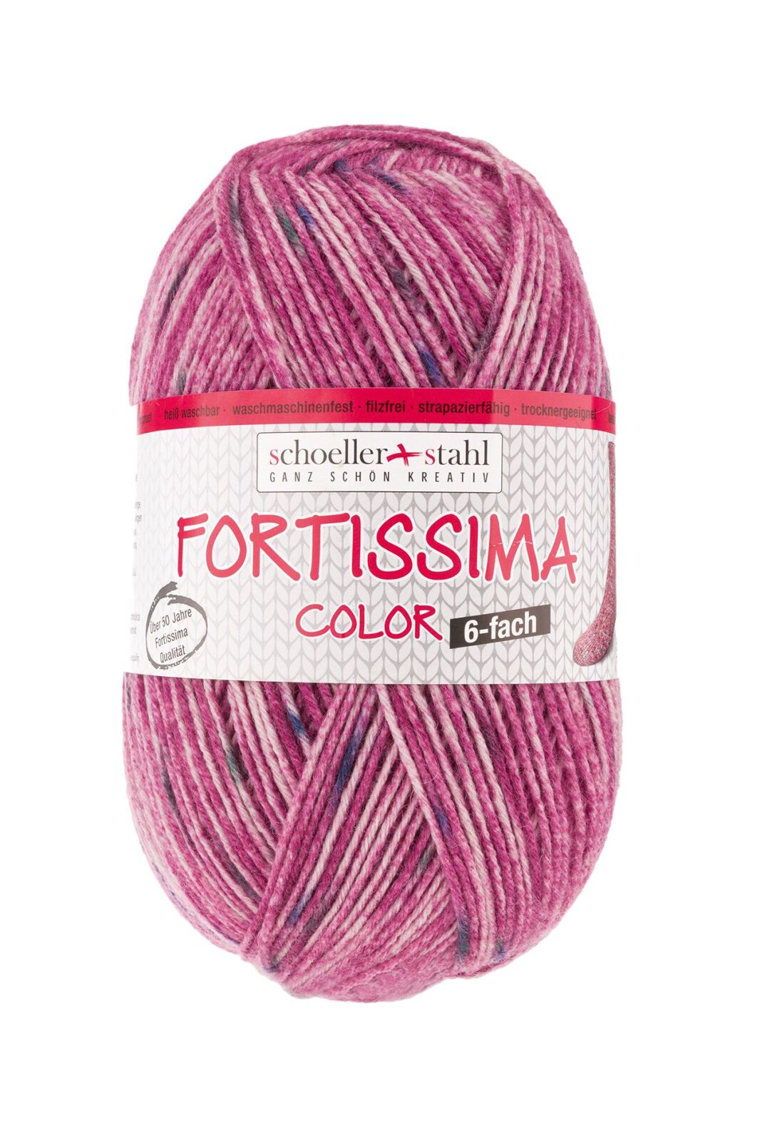 Schoeller und Stahl Strumpfgarn FORTISSIMA - burgund - Tweed-Effekt - 150g