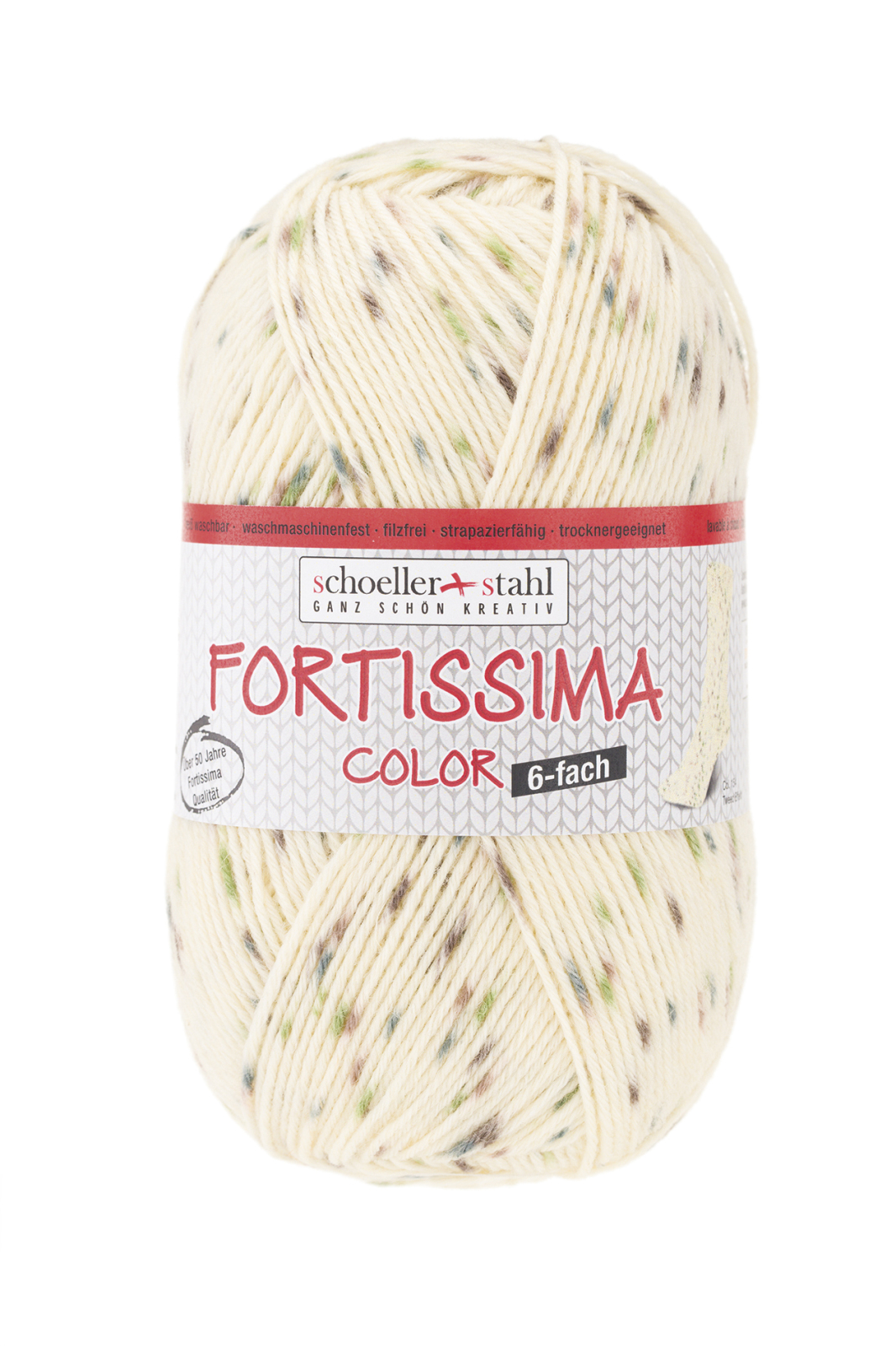 Schoeller und Stahl Strumpfgarn FORTISSIMA - natur - Tweed-Effekt - 150g