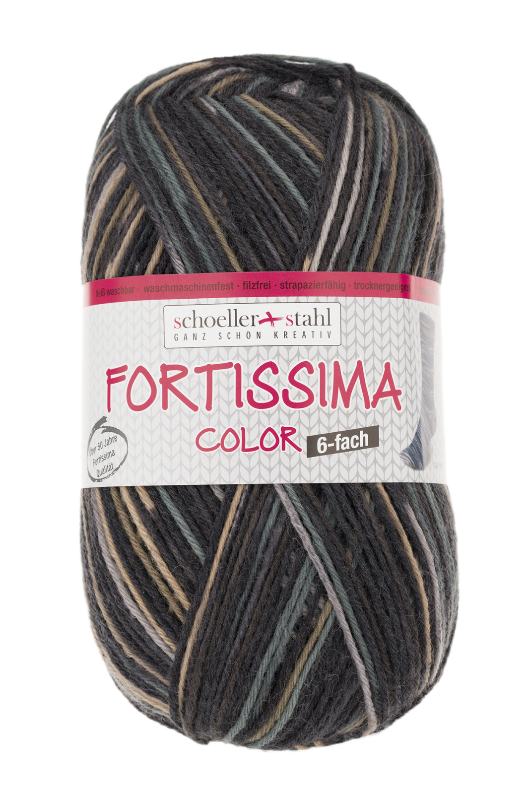 Schoeller und Stahl Strumpfgarn FORTISSIMA - rodeo - 6-fach color