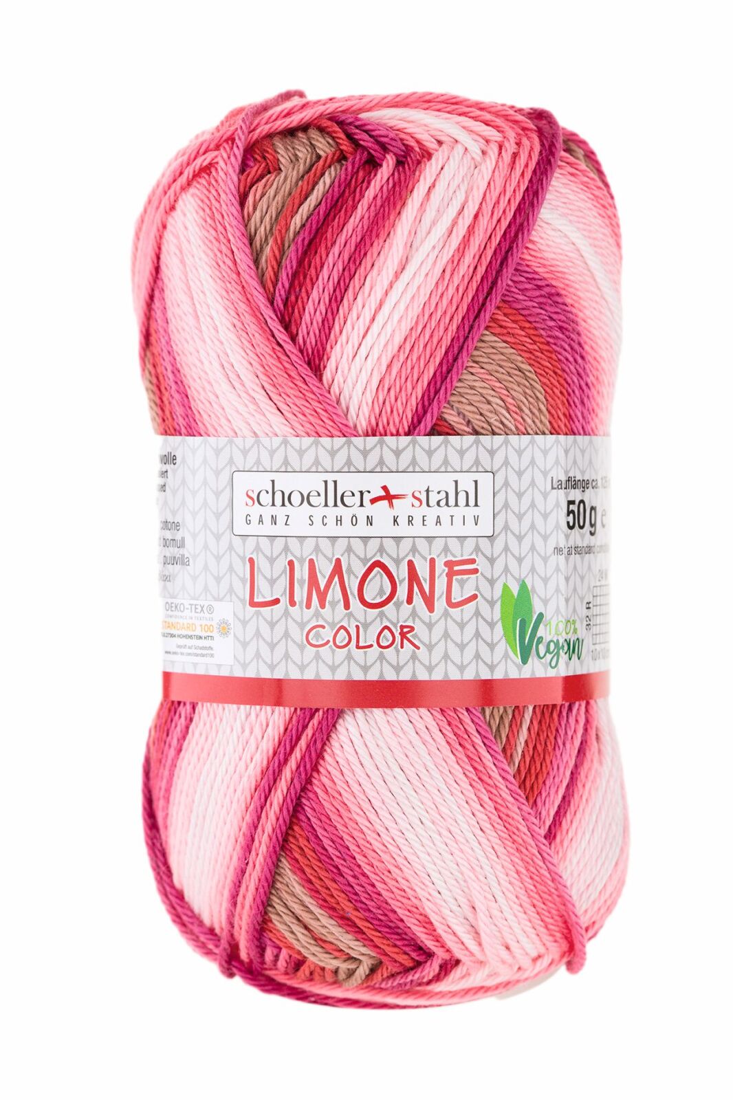 Schoeller und Stahl Wolle LIMONE COLOR - rosa - 50g - 125 Meter