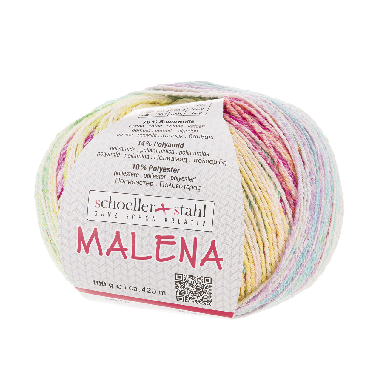 Schoeller und Stahl Wolle MALENA - pastell - 100g - 420 Meter