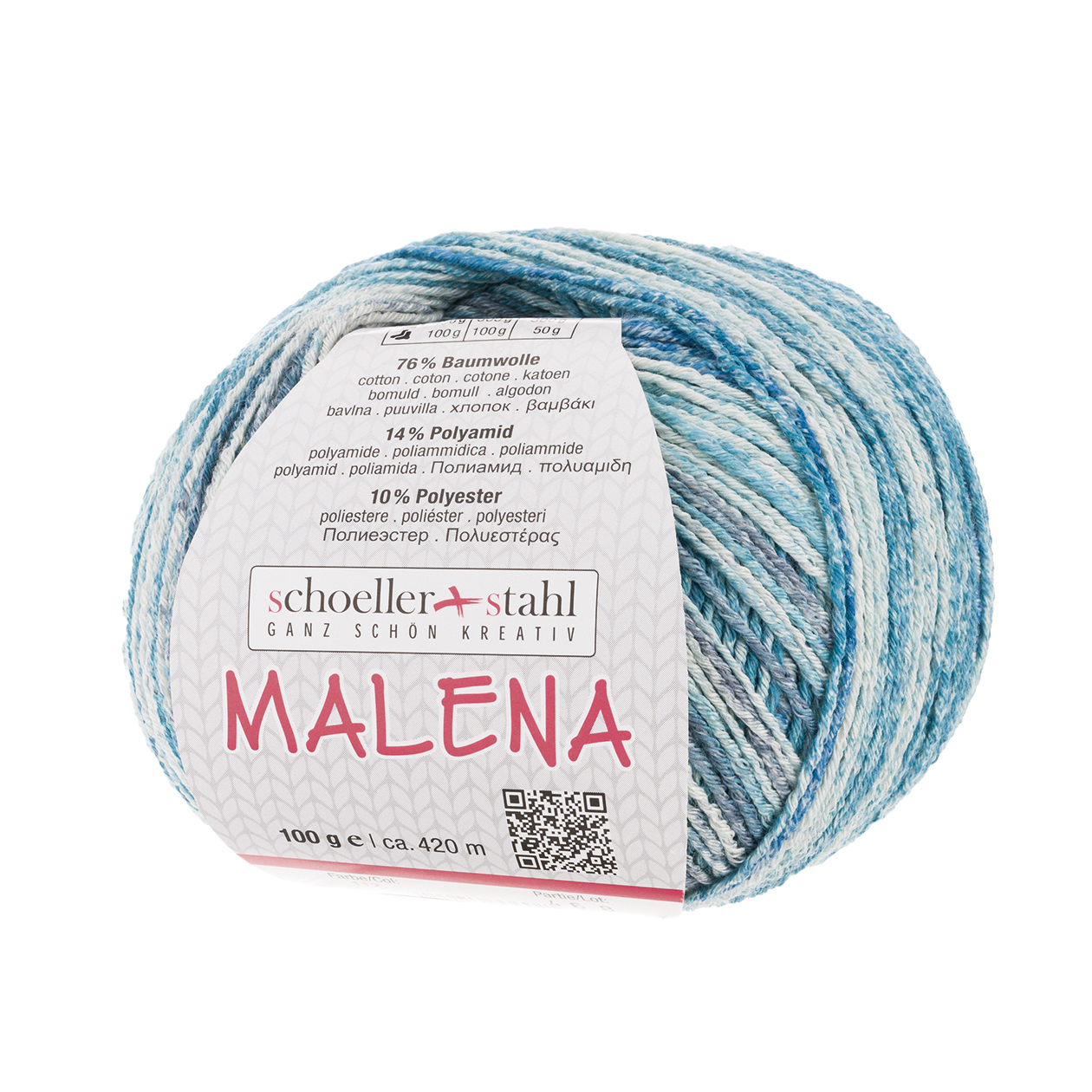 Schoeller und Stahl Wolle MALENA - petrol - 100g - 420 Meter
