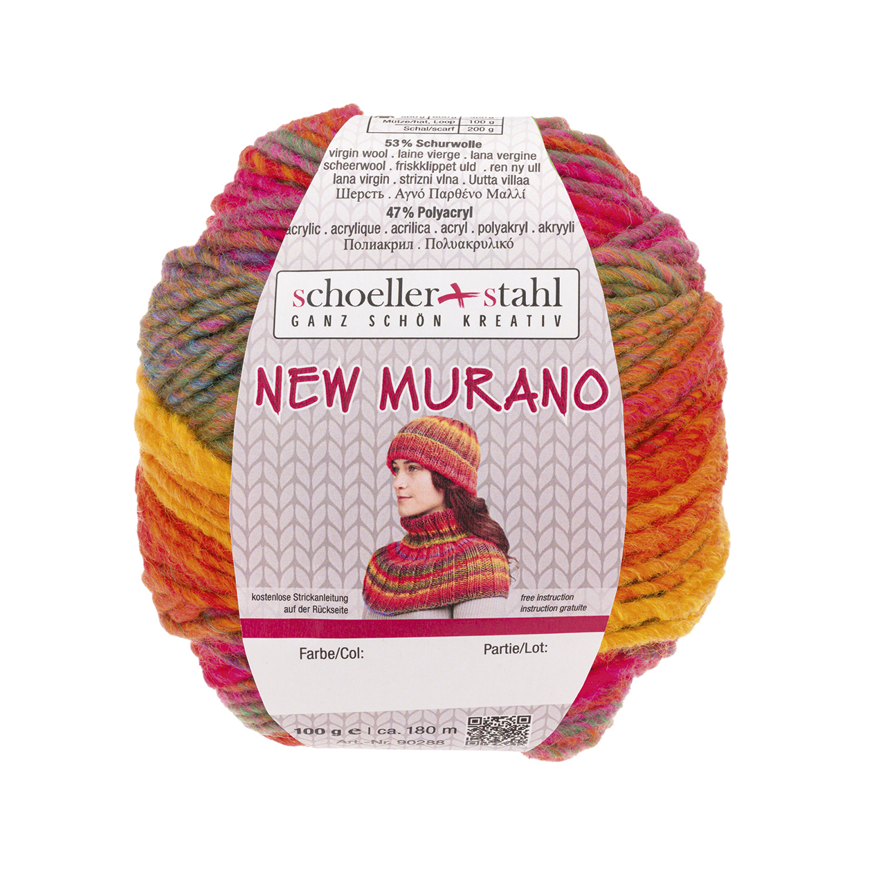 Schoeller und Stahl Wolle NEW MURANO - papagei - 100g - 180 Meter