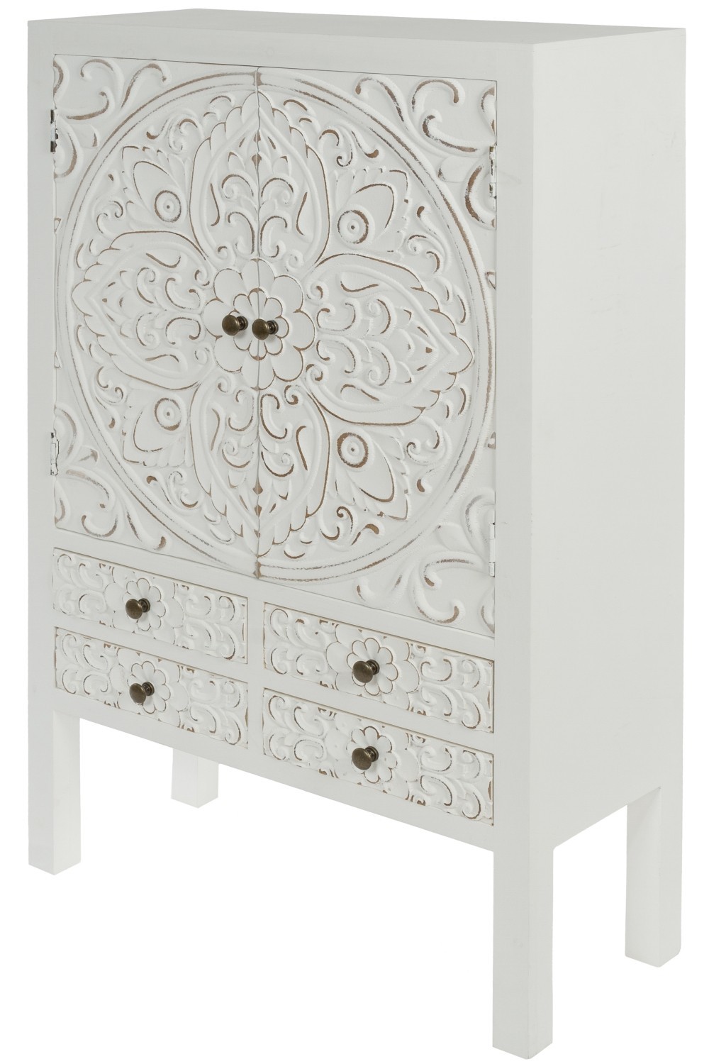 Schrank FELICITAS - weiß - 100 cm hoch