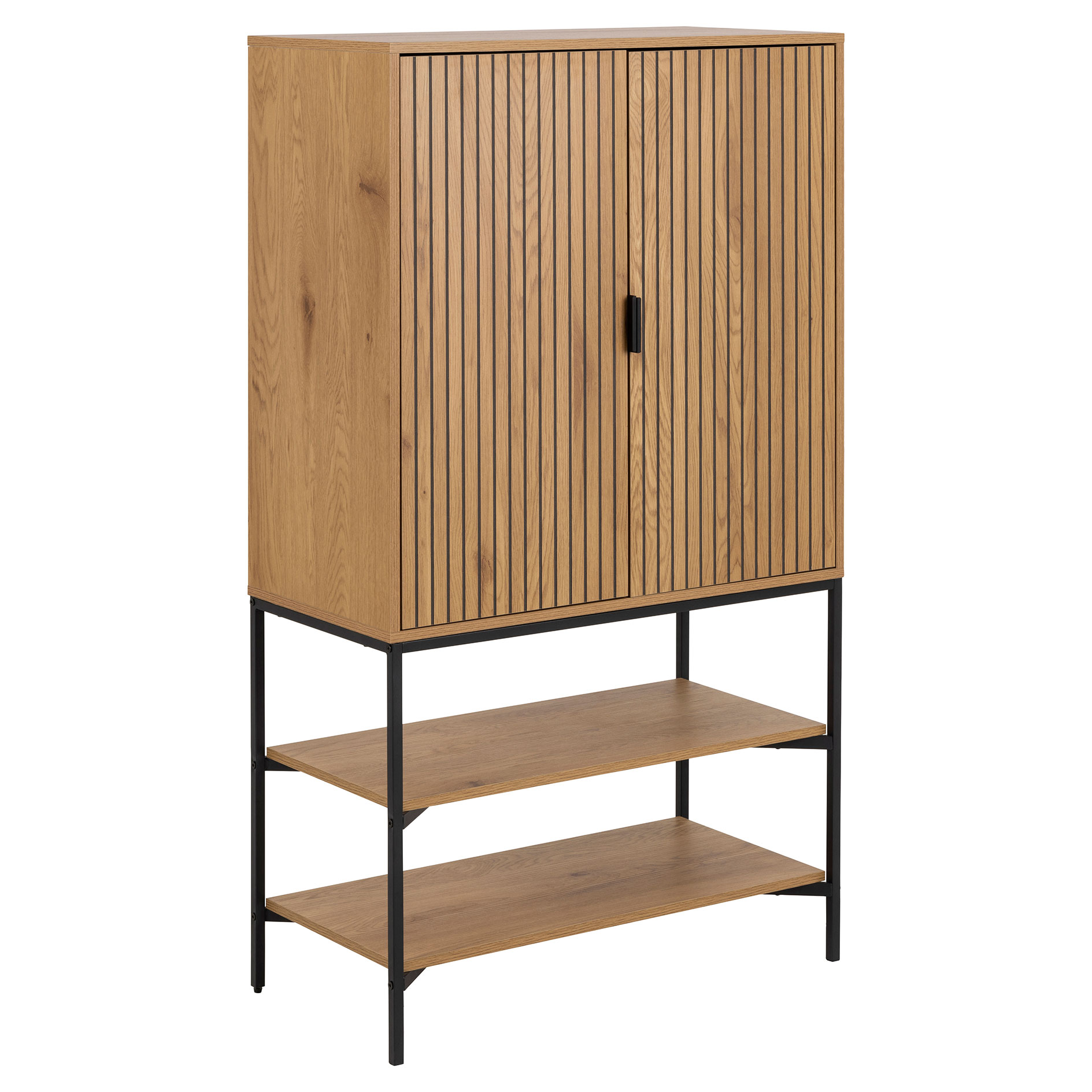 Schrank JAIPUR - Wildeiche - 140 cm hoch