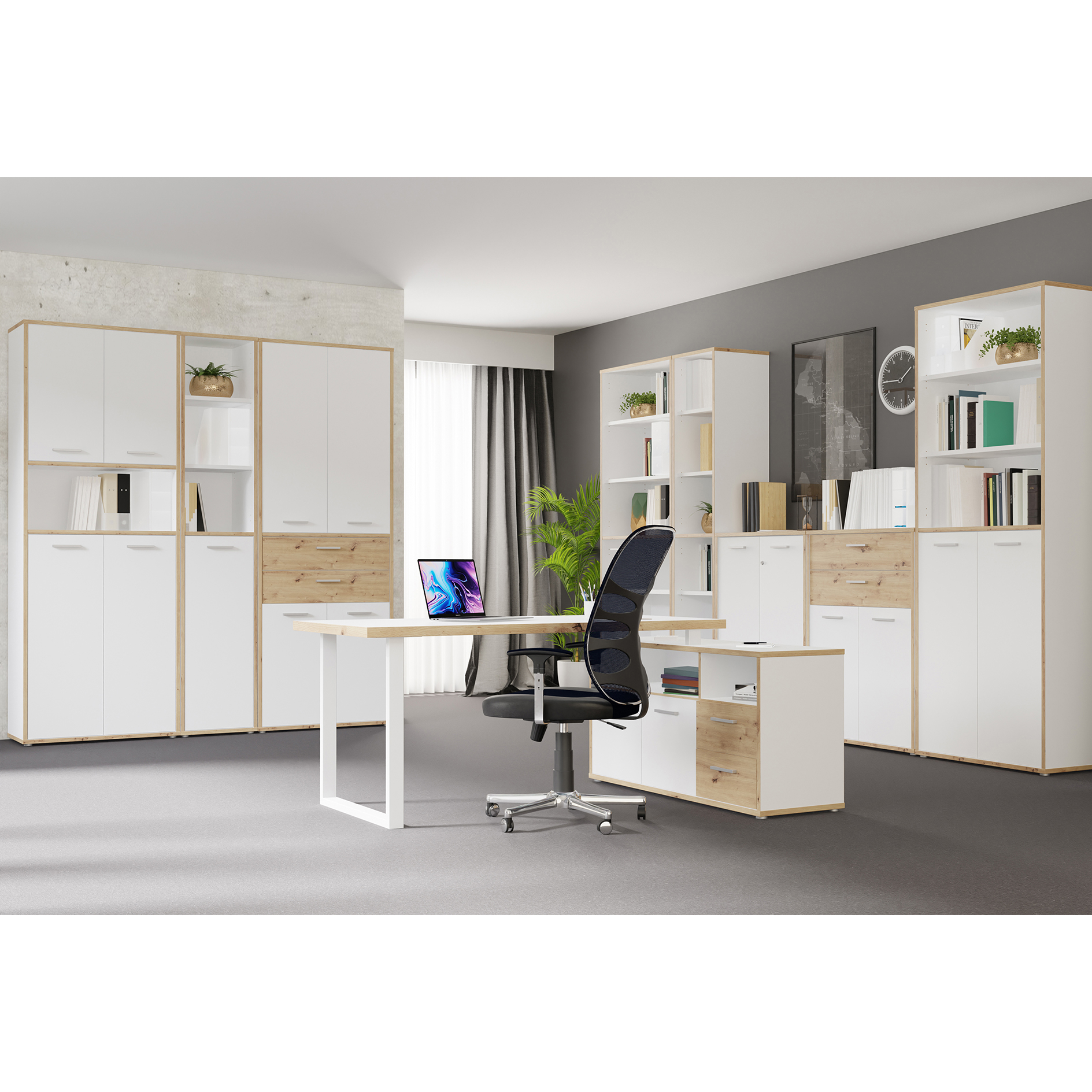 Spannende Schrank Eiche Weiss Geoelt Bildbrend5113