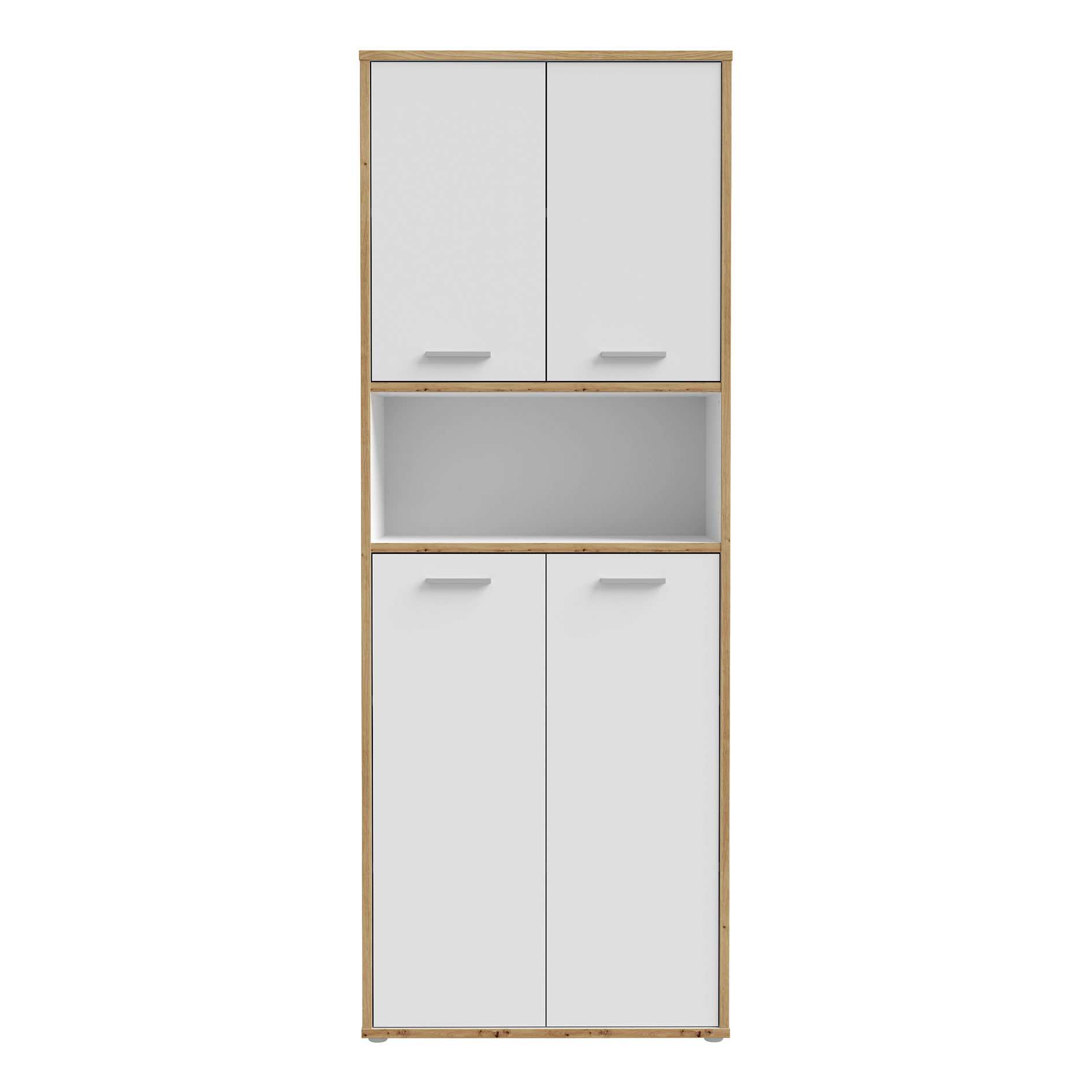 Bambus-Badezimmerschrank Mit Handtuchstange & Offenem Fach | 70x56x20 Cm | Platzsparend & Einfach Zu Montieren