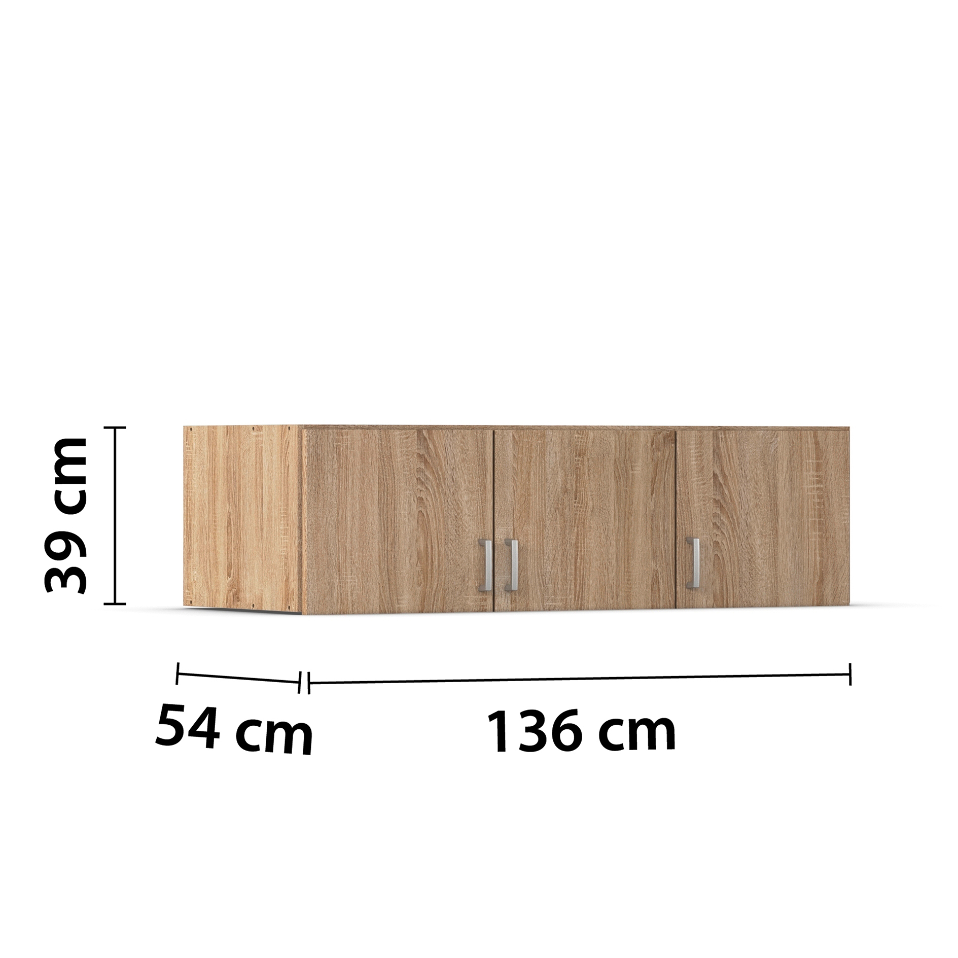 Schrankaufsatz - Sonoma Eiche - 136 cm