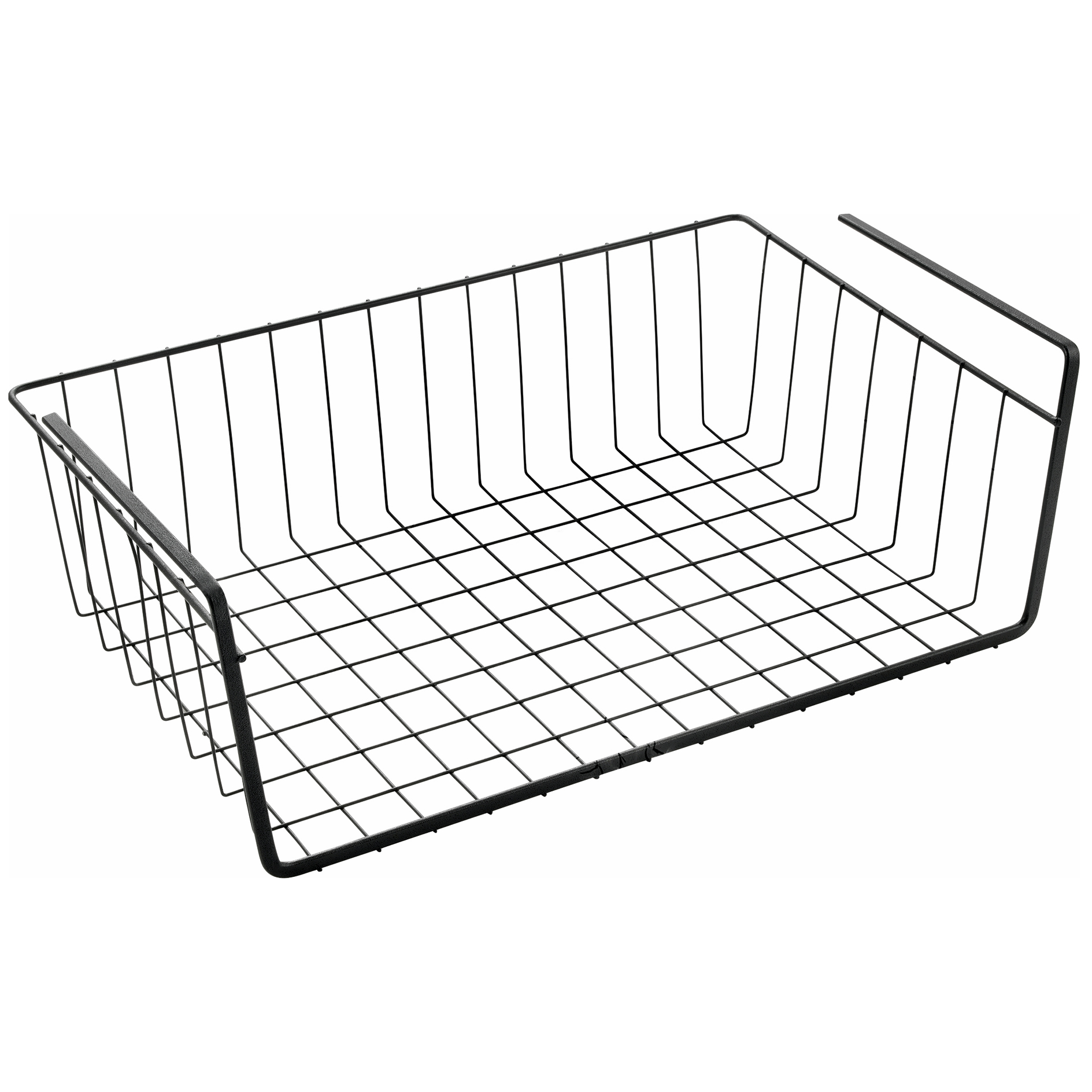 Vintage Metallkorb Schwarz – Wandkorb Für Aufbewahrung, Landhausstil, 14x26x19 Cm