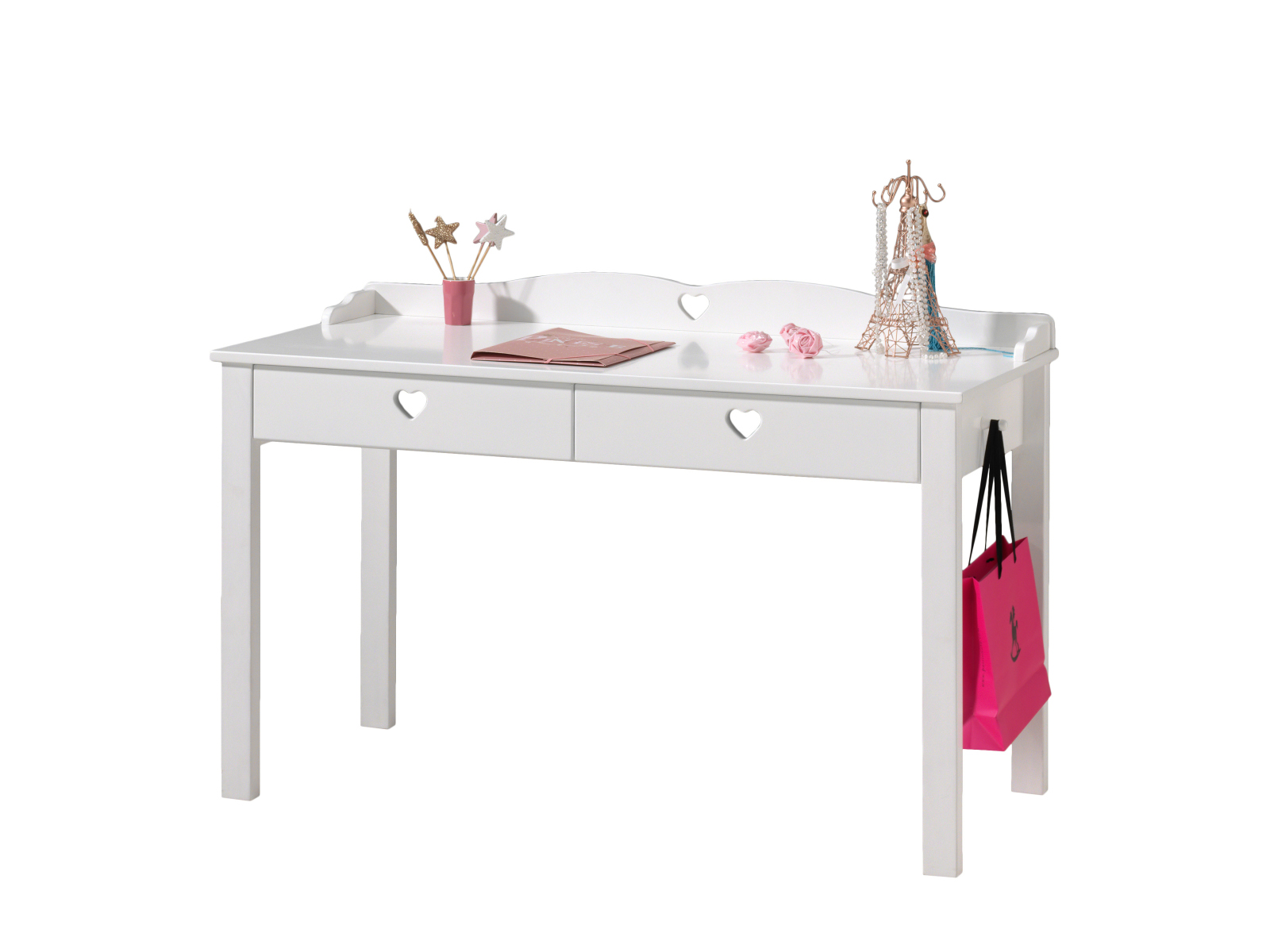 Schreibtisch AMORI - weiß - 130 cm breit