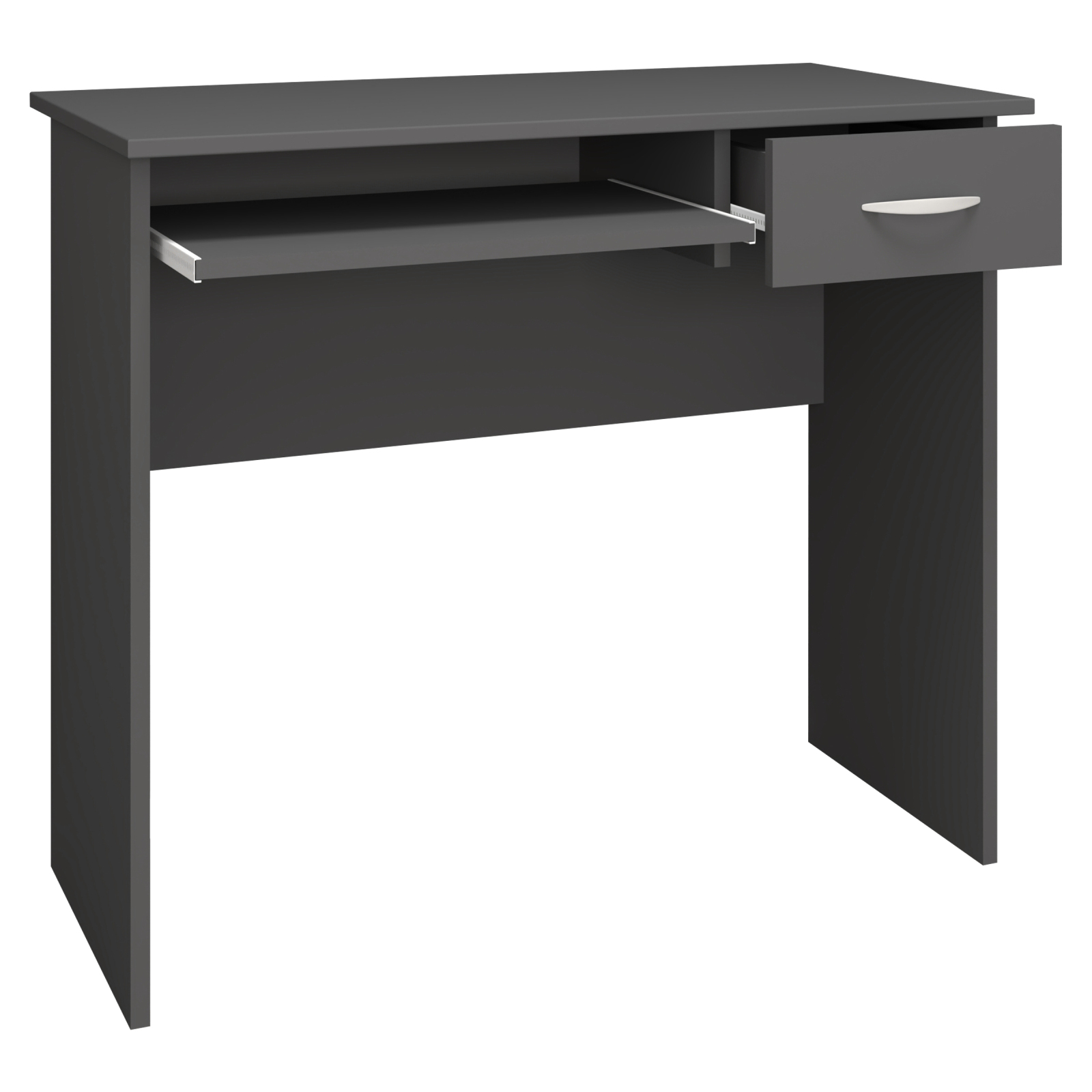 Schreibtisch ARUSA L - anthrazit - mit Tastaturauszug - 85 cm