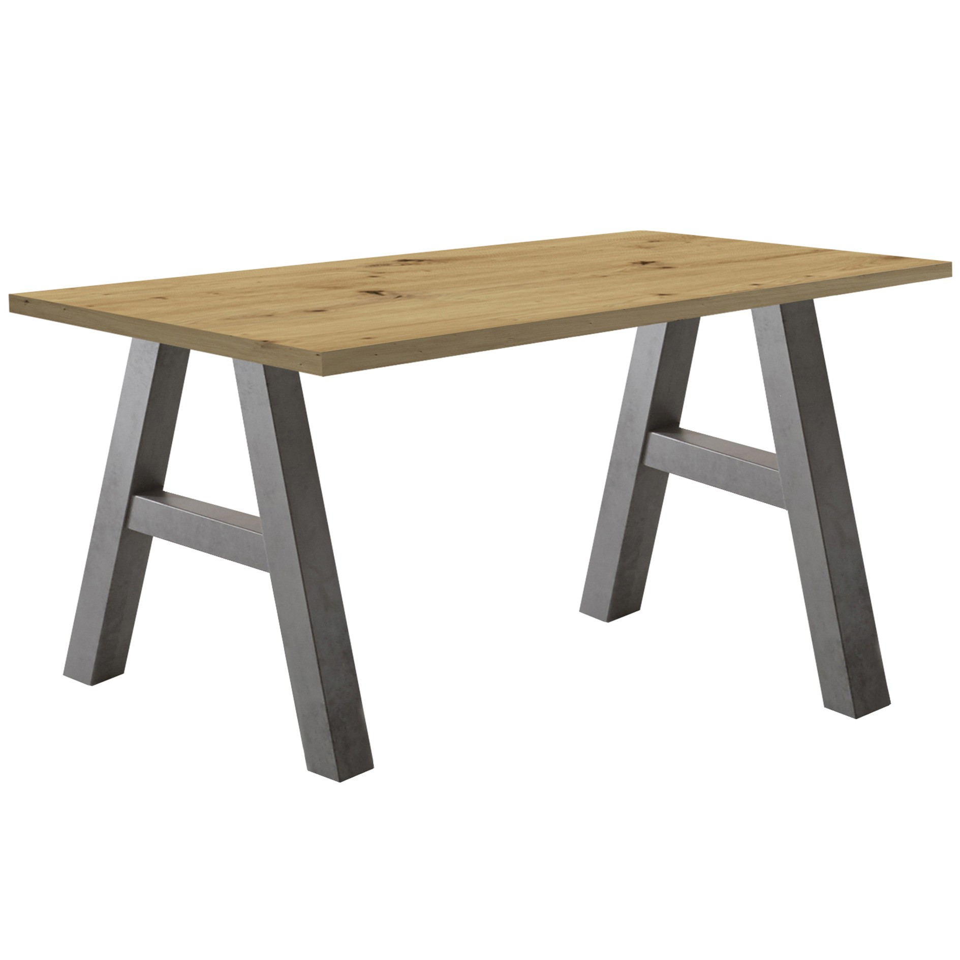 Schreibtisch - Asteiche - Graphitoptik - A-Gestell - 140x70 cm