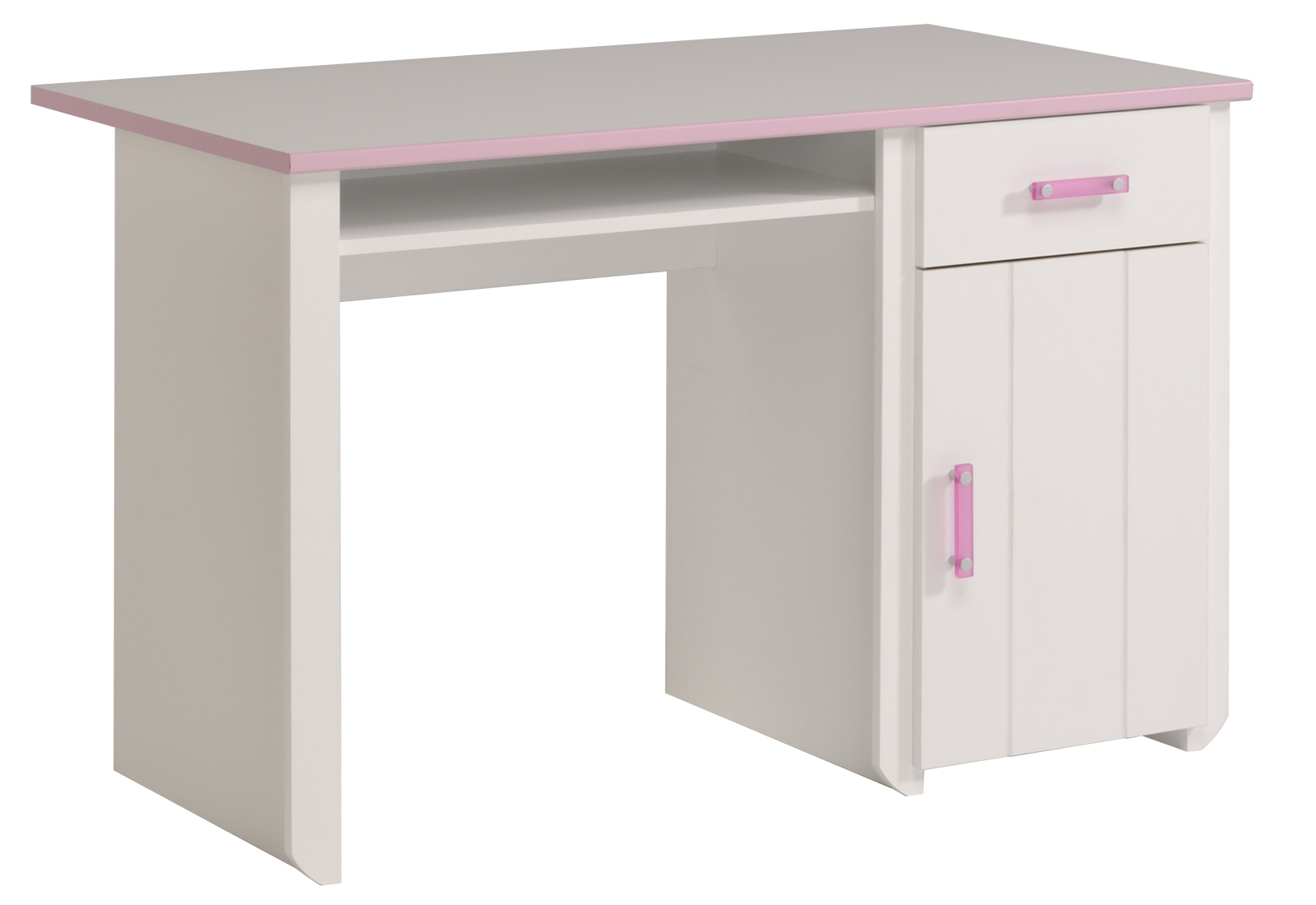 Schreibtisch BIOTIFUL 8 - weiß-rosa - 121 cm