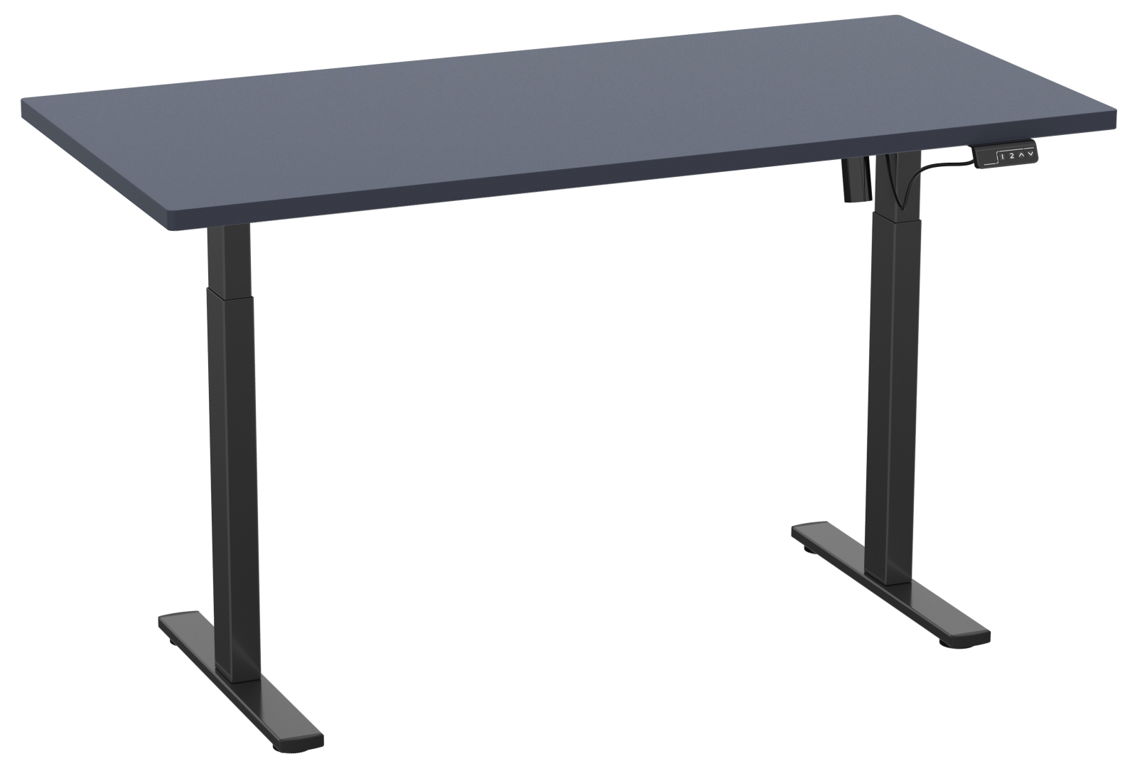 Schreibtisch E-LONA - anthrazit-schwarz - 140x80cm - elektrisch höhenverstellbar