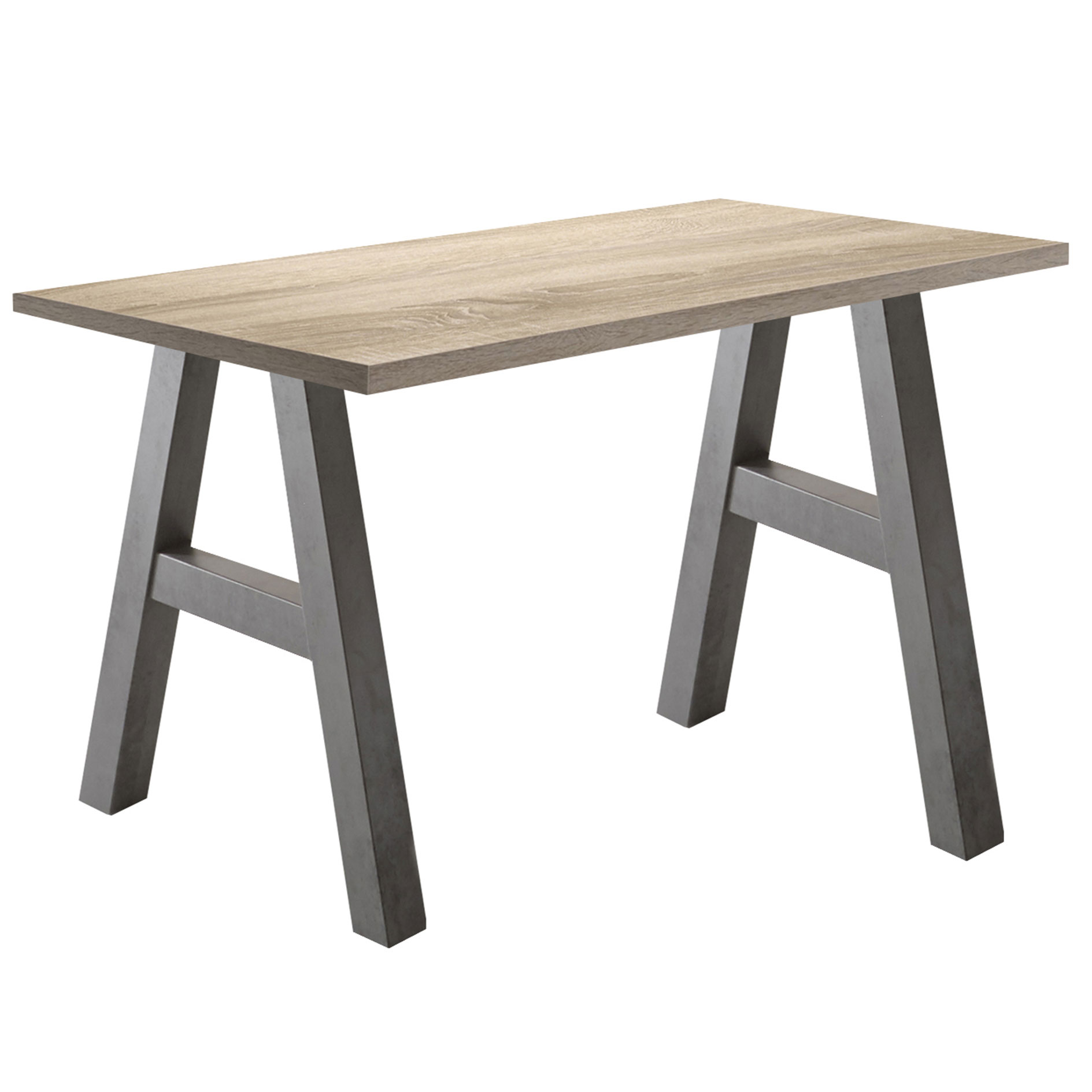 Schreibtisch - Eiche sägerau-Graphitoptik - A-Gestell - 120 cm