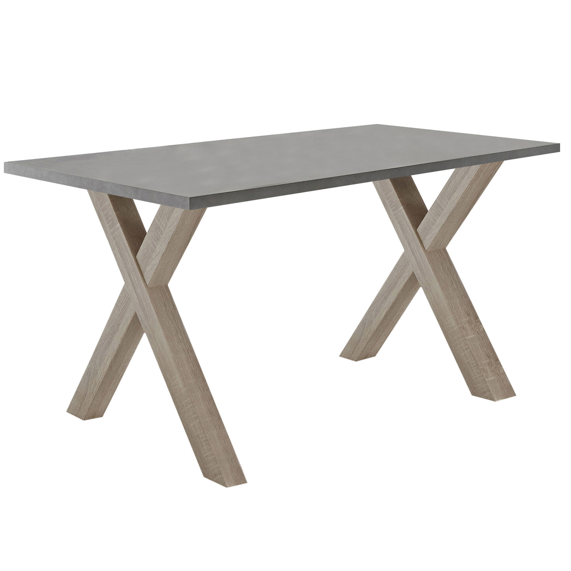 Schreibtisch - Graphitoptik - Eiche sägerau - 140x70 cm