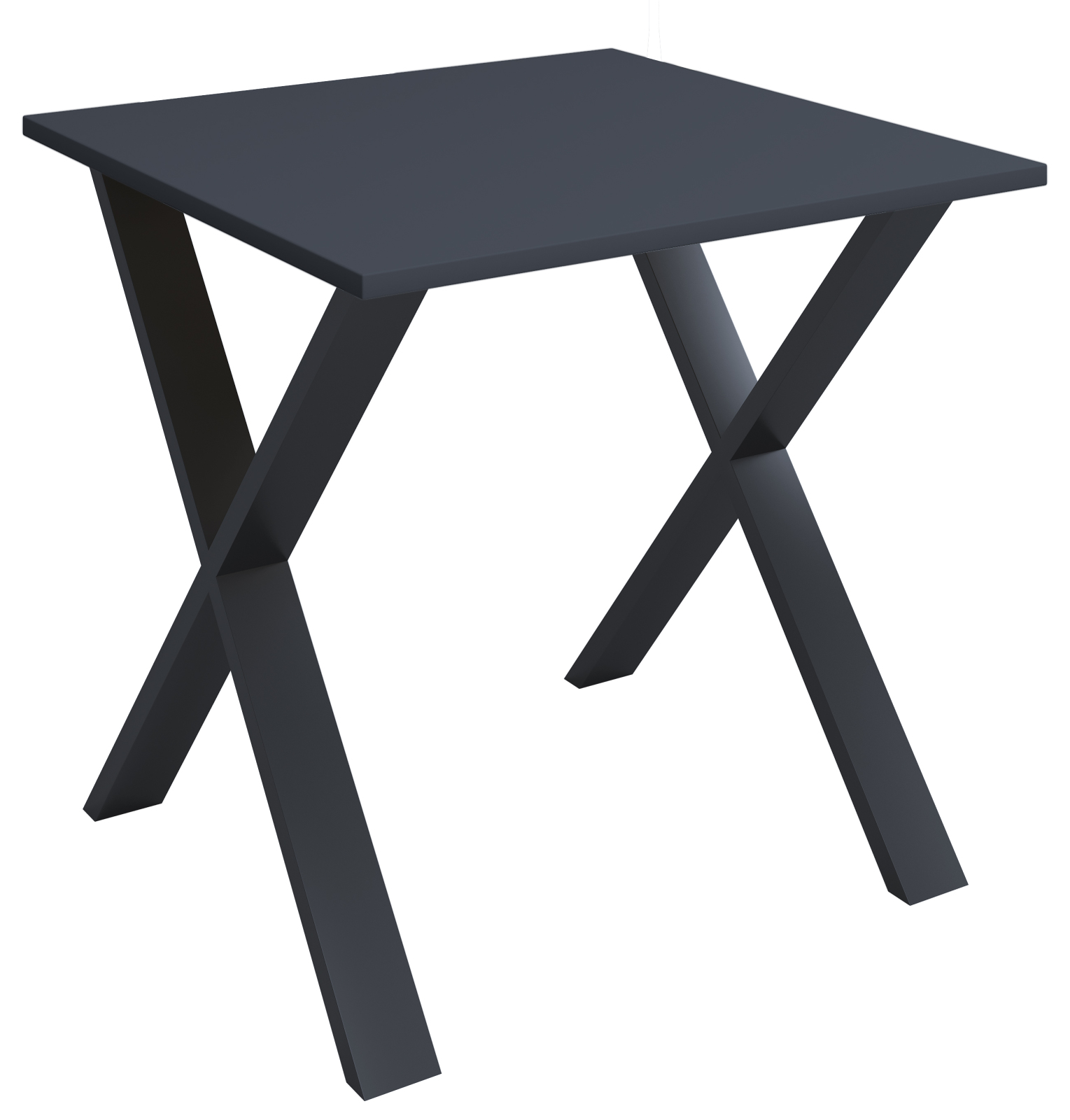 Schreibtisch LONA - anthrazit-schwarz - X-Gestell - 80x50 cm